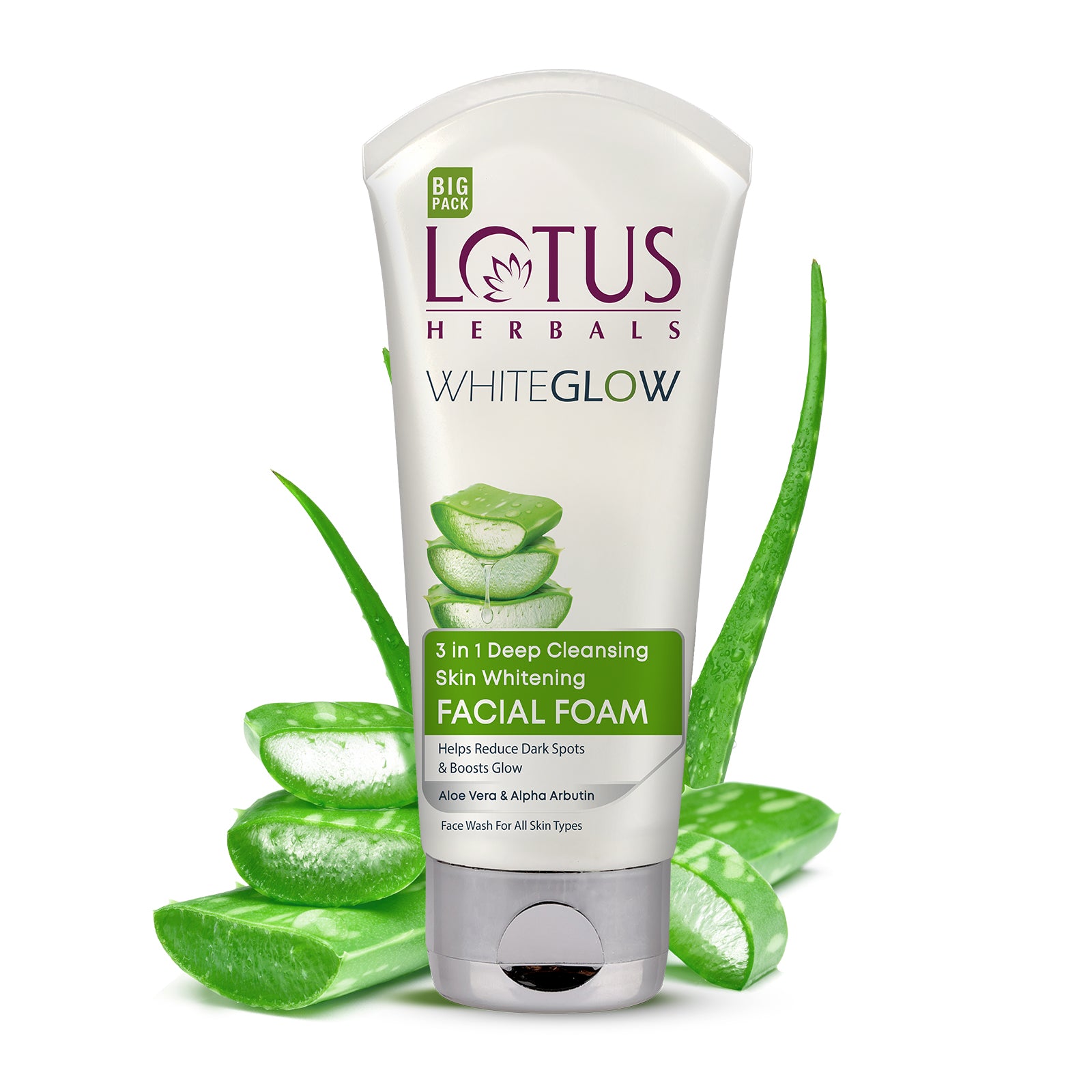 WhiteGlow 3 In 1 Deep Cleansing Skin Brightening Facial Foam Big Pack