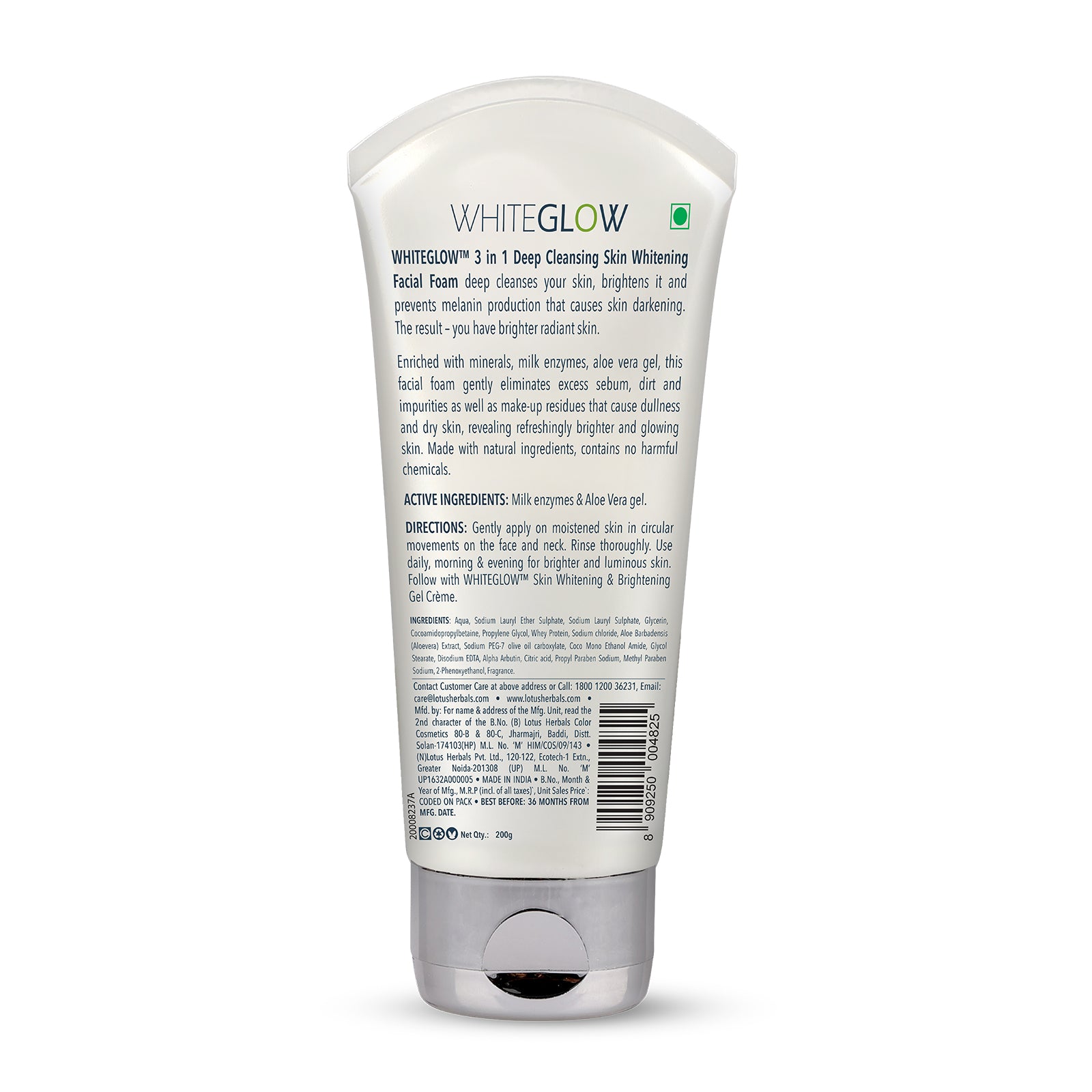 WhiteGlow 3 In 1 Deep Cleansing Skin Brightening Facial Foam Big Pack