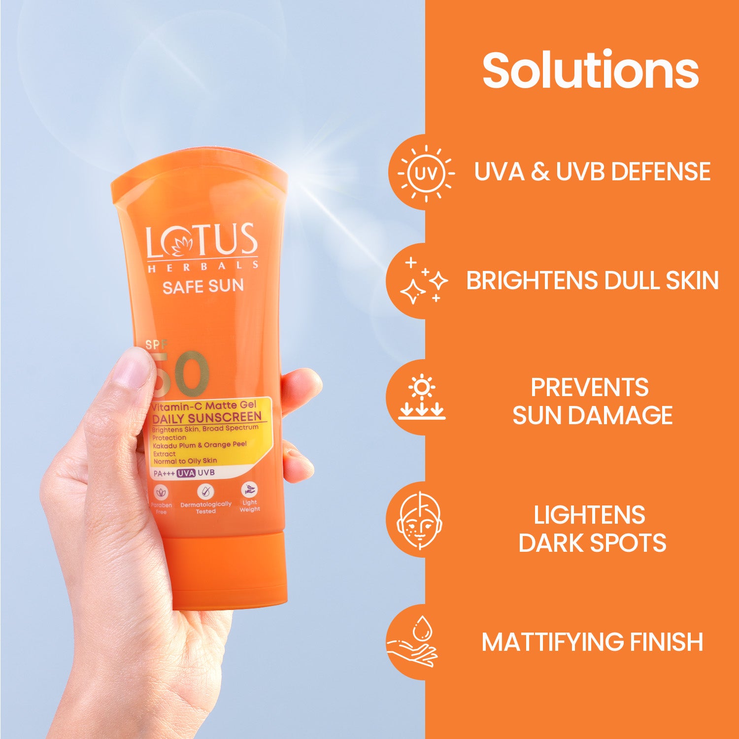 Safe Sun Vitamin-C MatteGEL Daily Sunscreen SPF 50