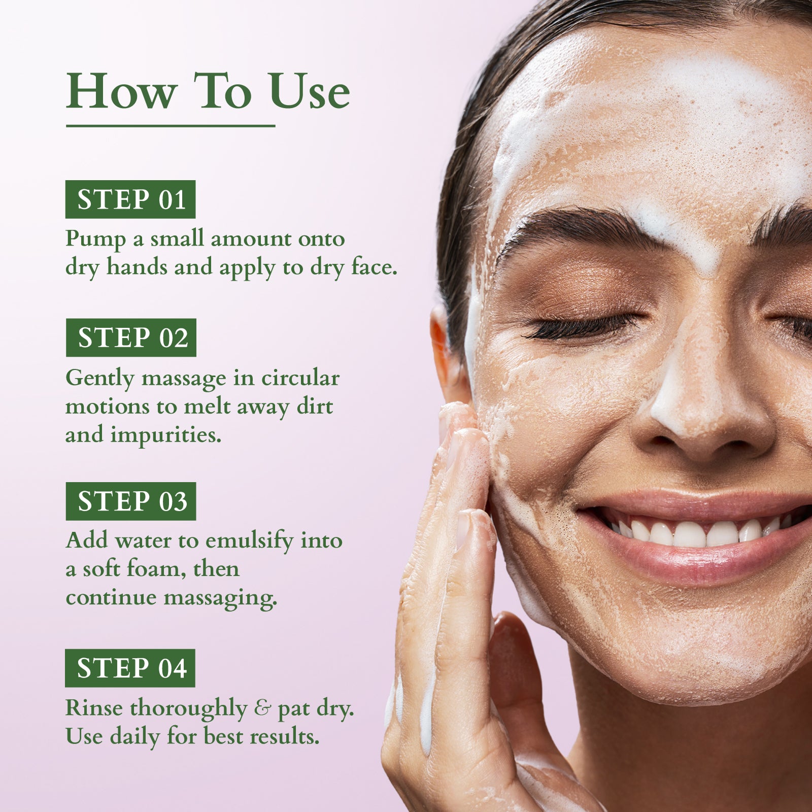 Lotus Bakuchiol Plant Retinol Oil to Foam Cleanser