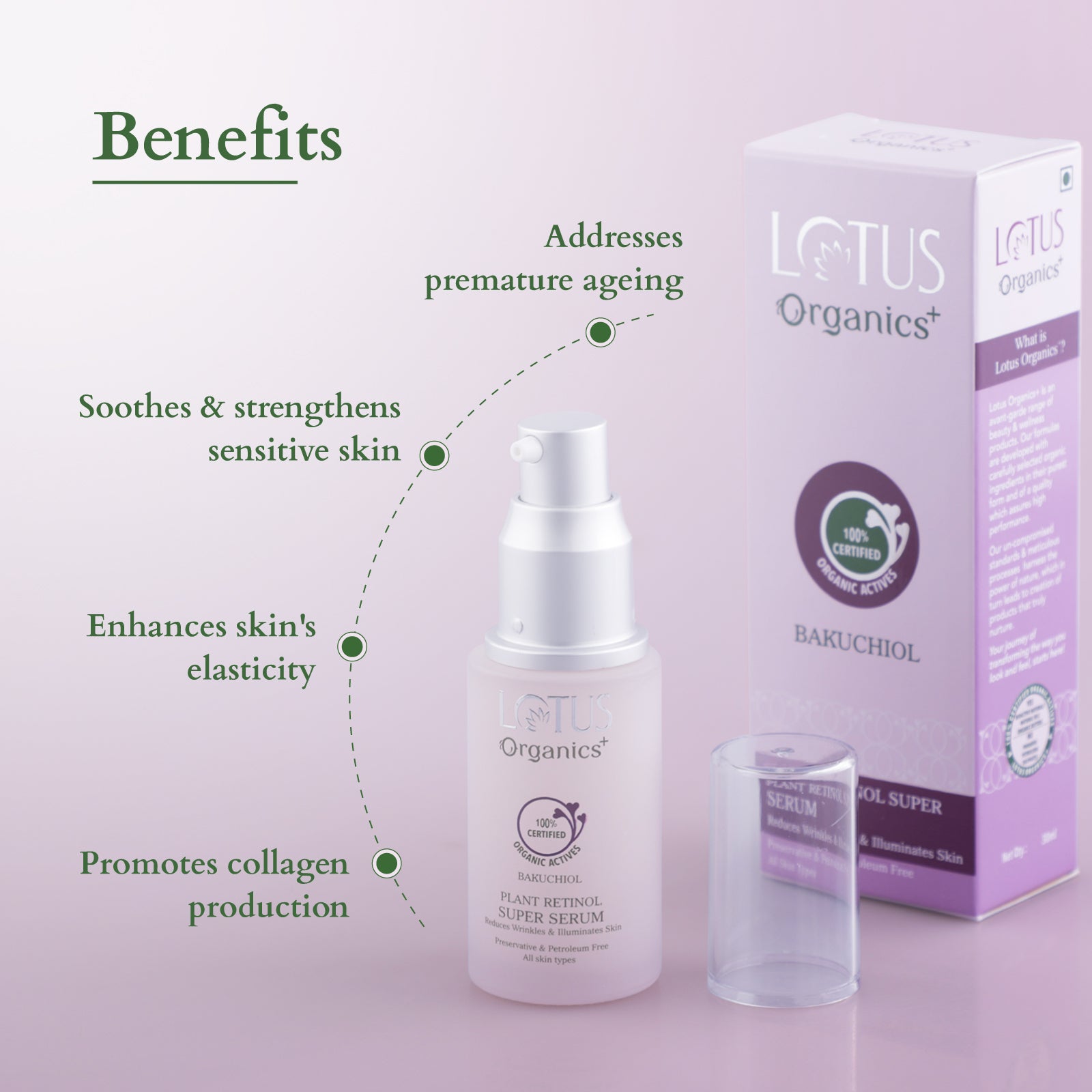 Lotus Organics+ Bakuchiol Plant Retinol Super Serum