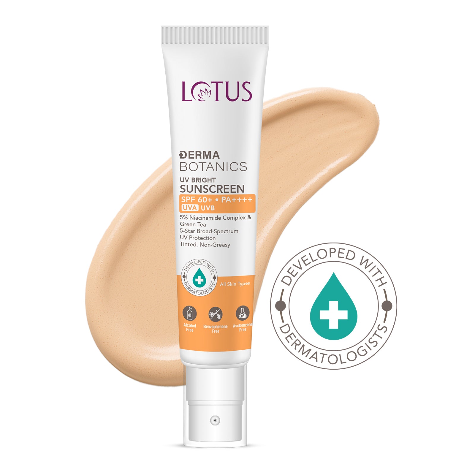 Derma Botanics UV bright sunscreen SPF 60+