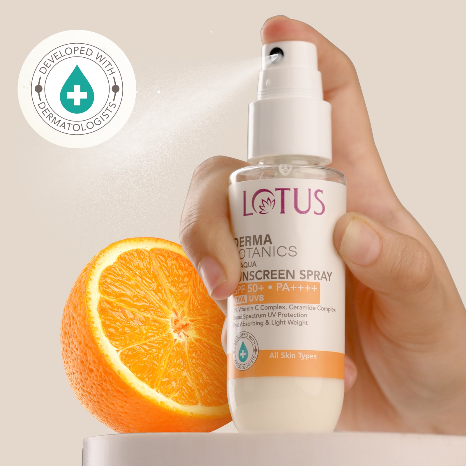 Derma Botanics UV aqua sunscreen spray SPF 50+