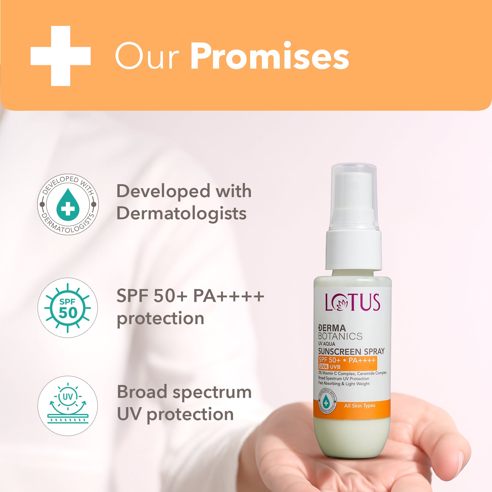 Derma Botanics UV aqua sunscreen spray SPF 50+