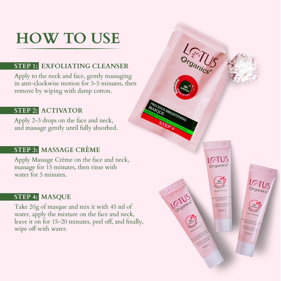 Facial kit - Lotus Organics