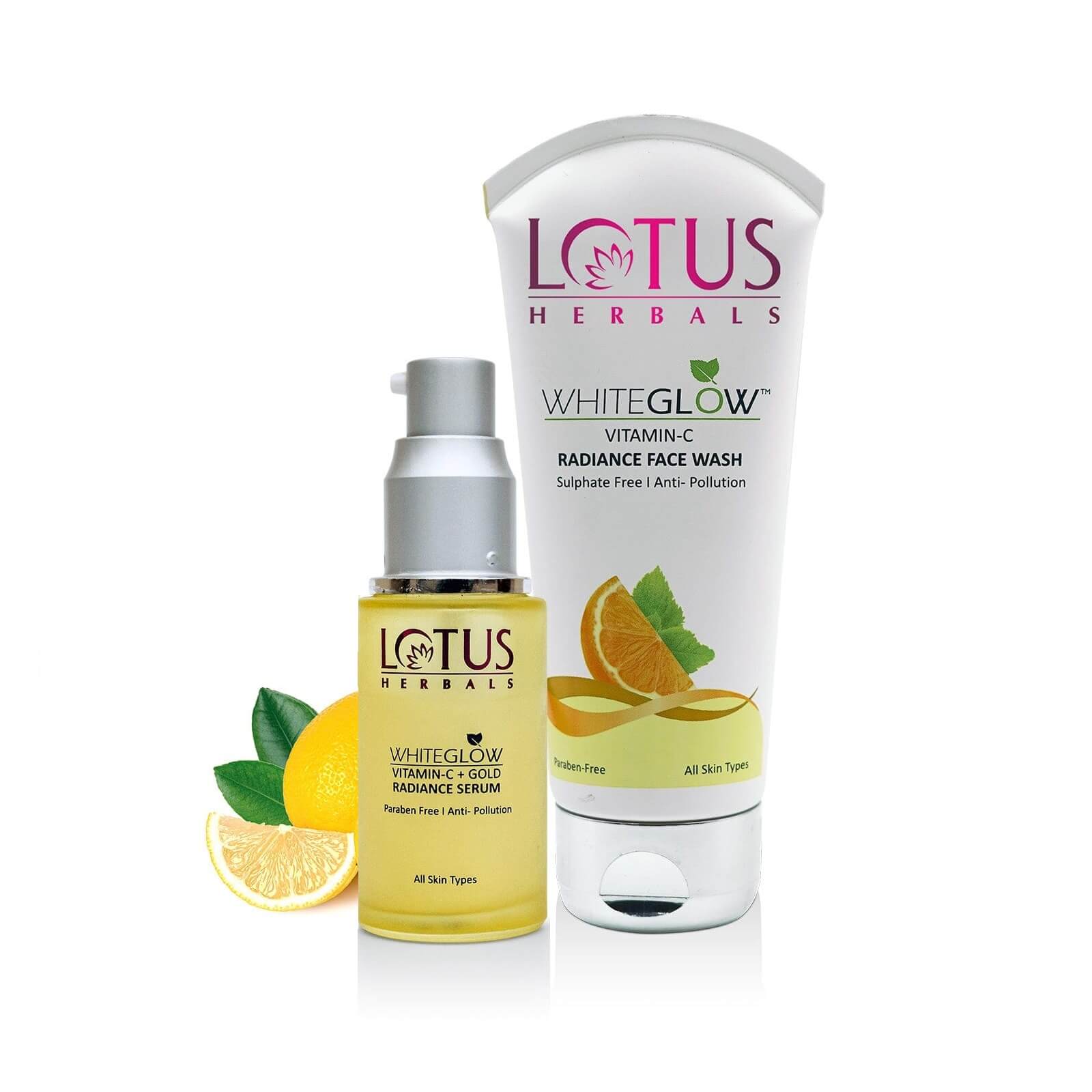 WhiteGlow Vitamin-C FaceWash & Gold Serum Combo