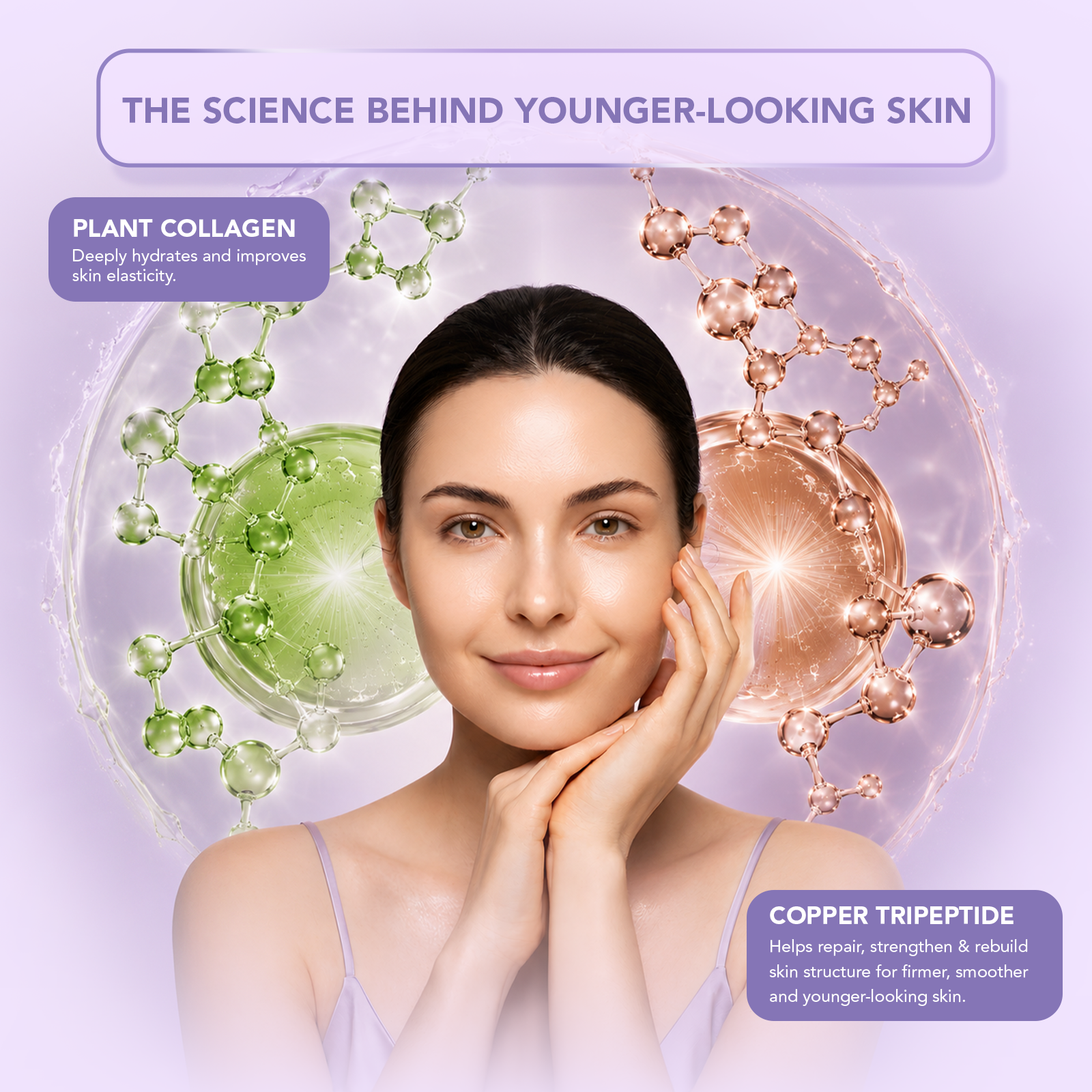 Lotus Herbals Collagen Boost 6-Step Skin Lift Facial Kit with Plant Collagen + Copper tripeptide