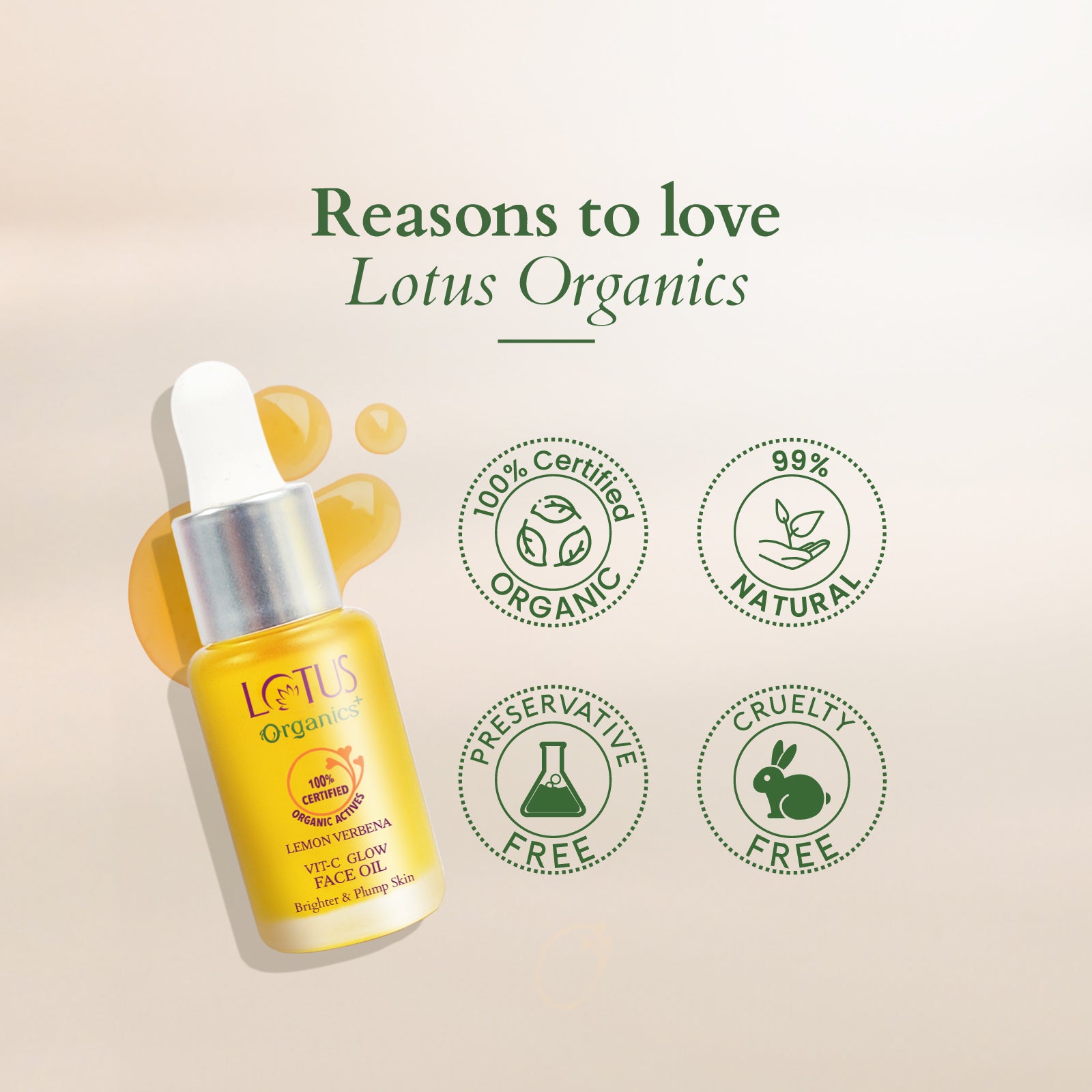 Lotus Organics+ Vit - C Glow Face Oil
