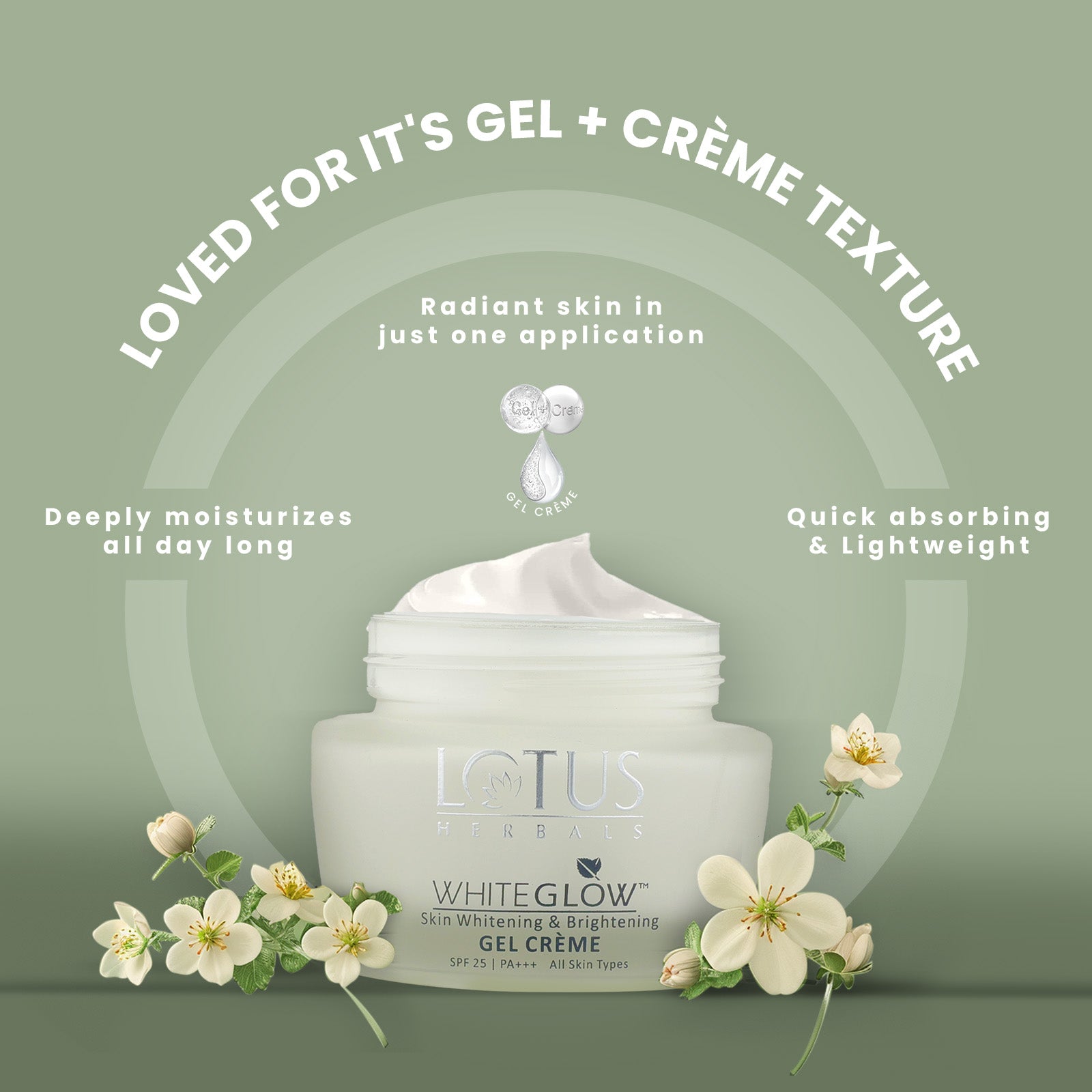 WhiteGlow Skin brightening Gel Cream SPF 25 PA+++