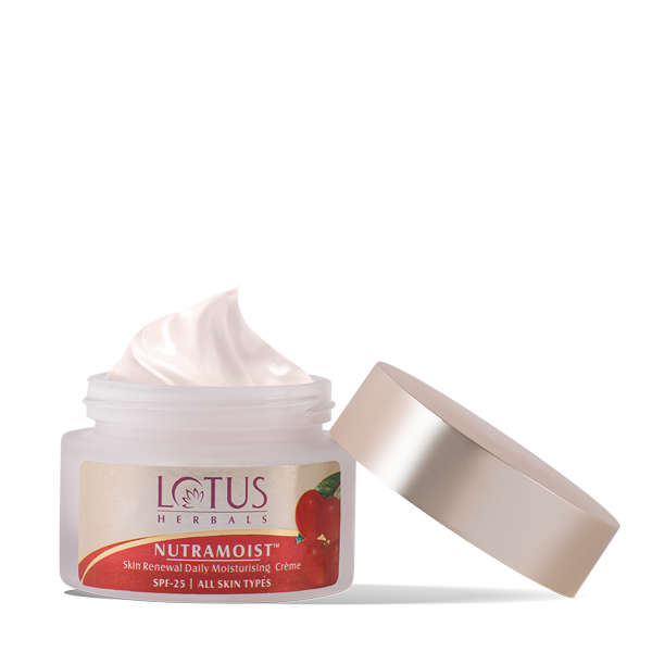 Natural Ingredients - Lotus Herbals NUTRAMOIST Skin Renewal Daily Moisturising Cream SPF-25
