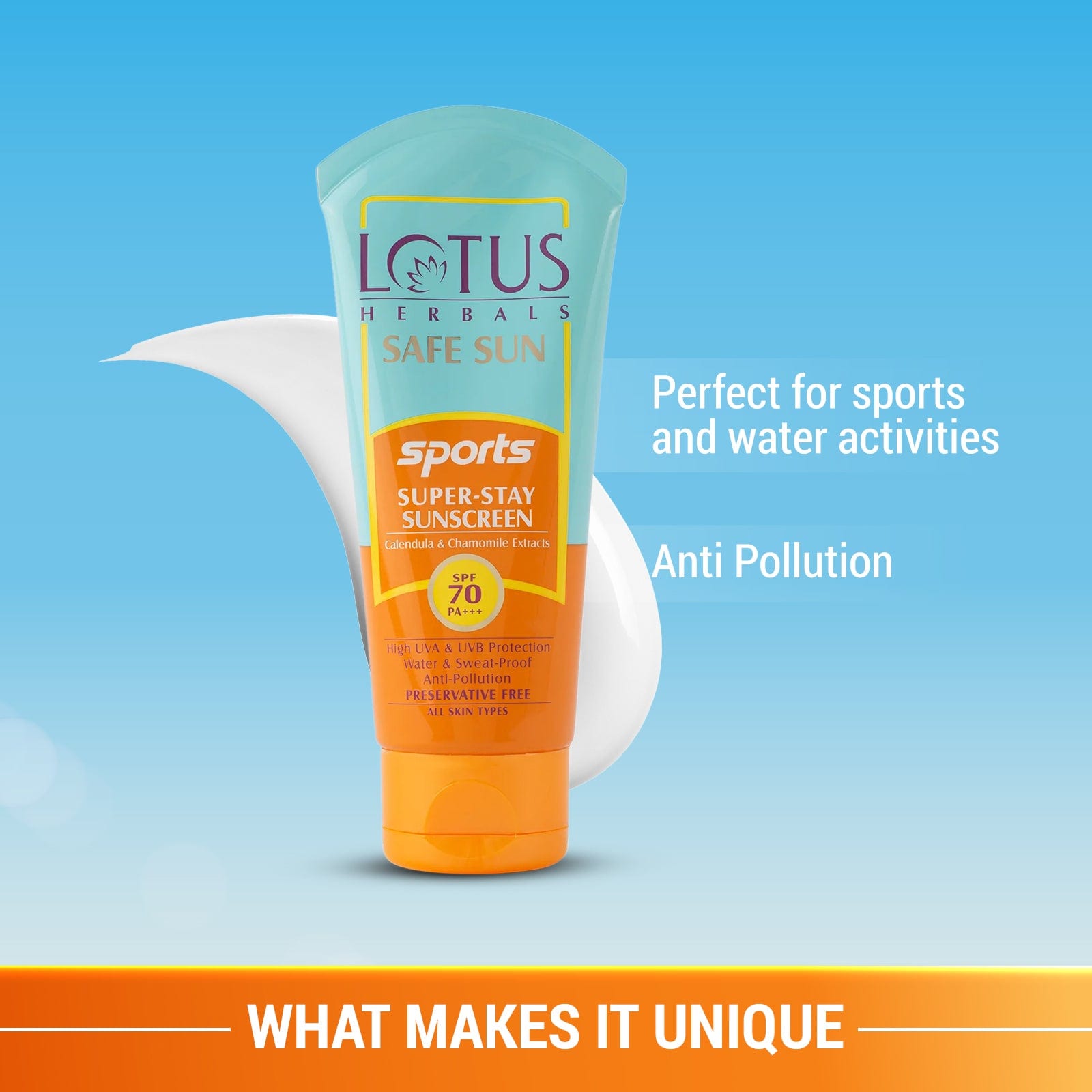 Safe Sun Sports Super-Stay Sunscreen SPF 70 PA+++