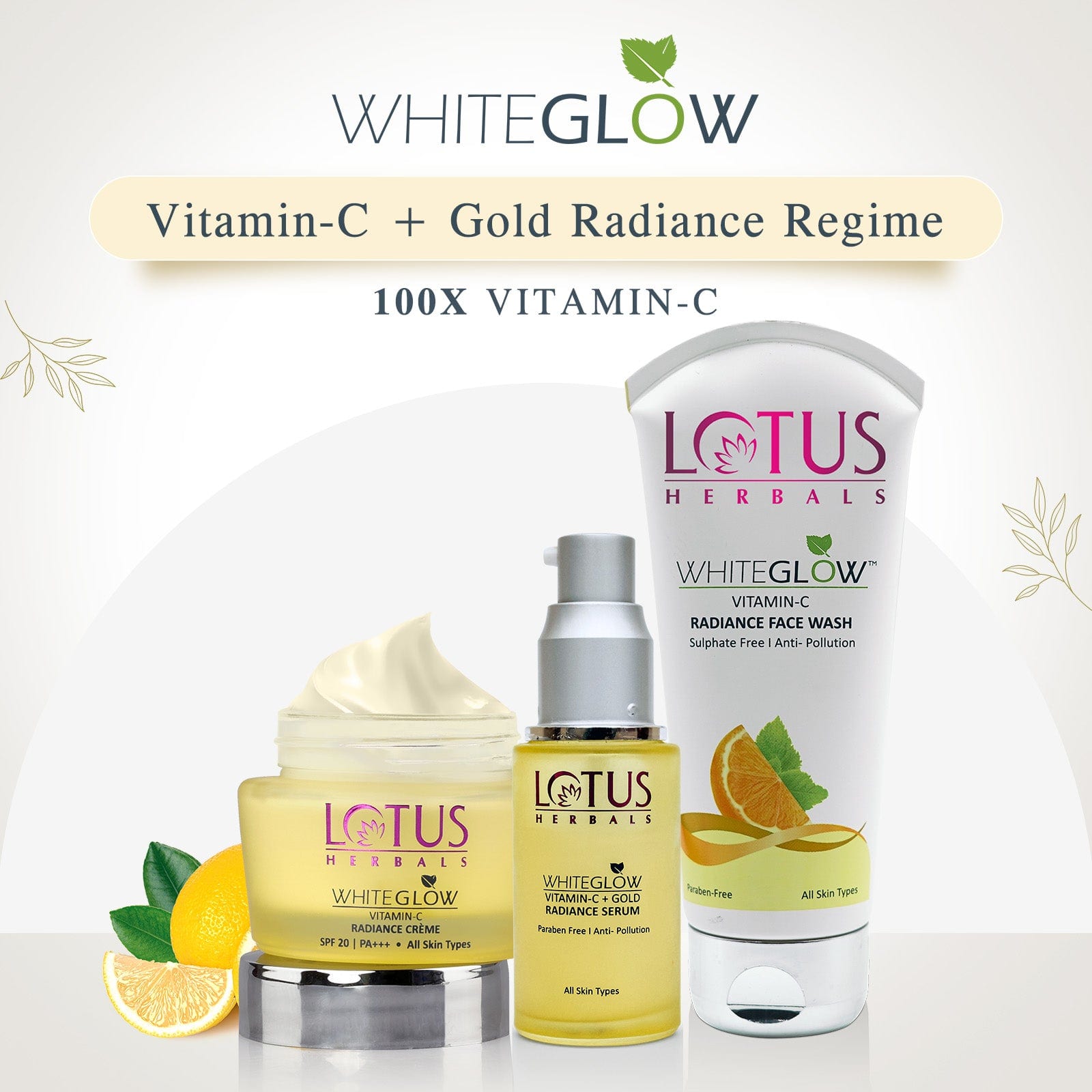 WhiteGlow Vitamin-C + Gold Radiance Regime