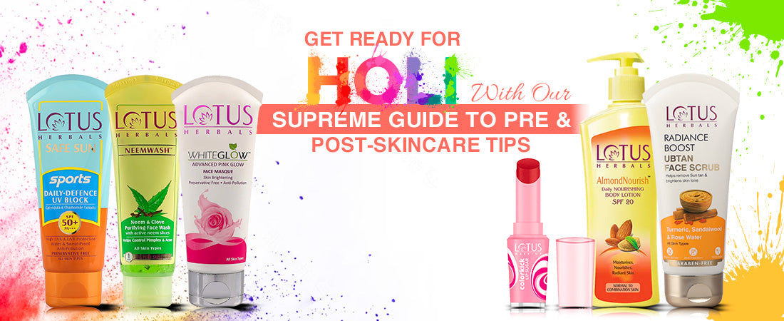 Get ready for Holi with our Supreme guide to pre- and post-skincare tips