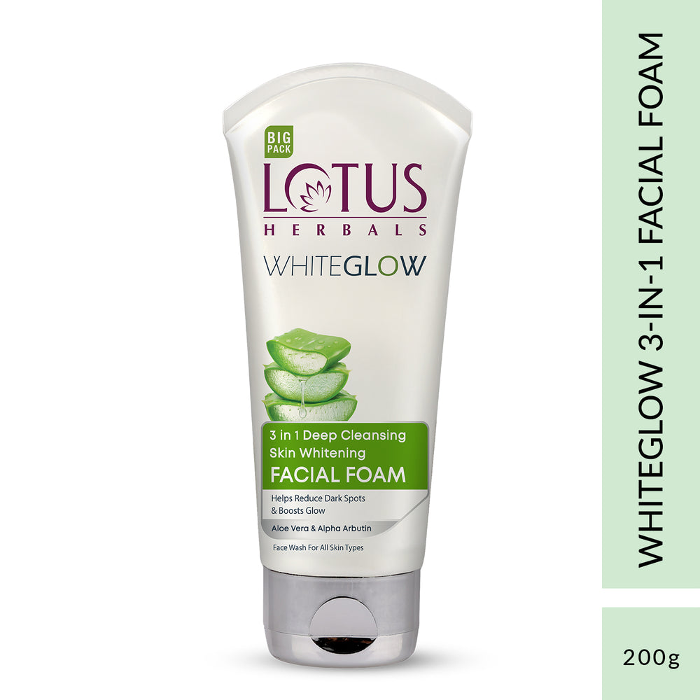 Lotus Herbals Whiteglow 3 In 1 Deep Cleaning Skin Whitening Facial Foam