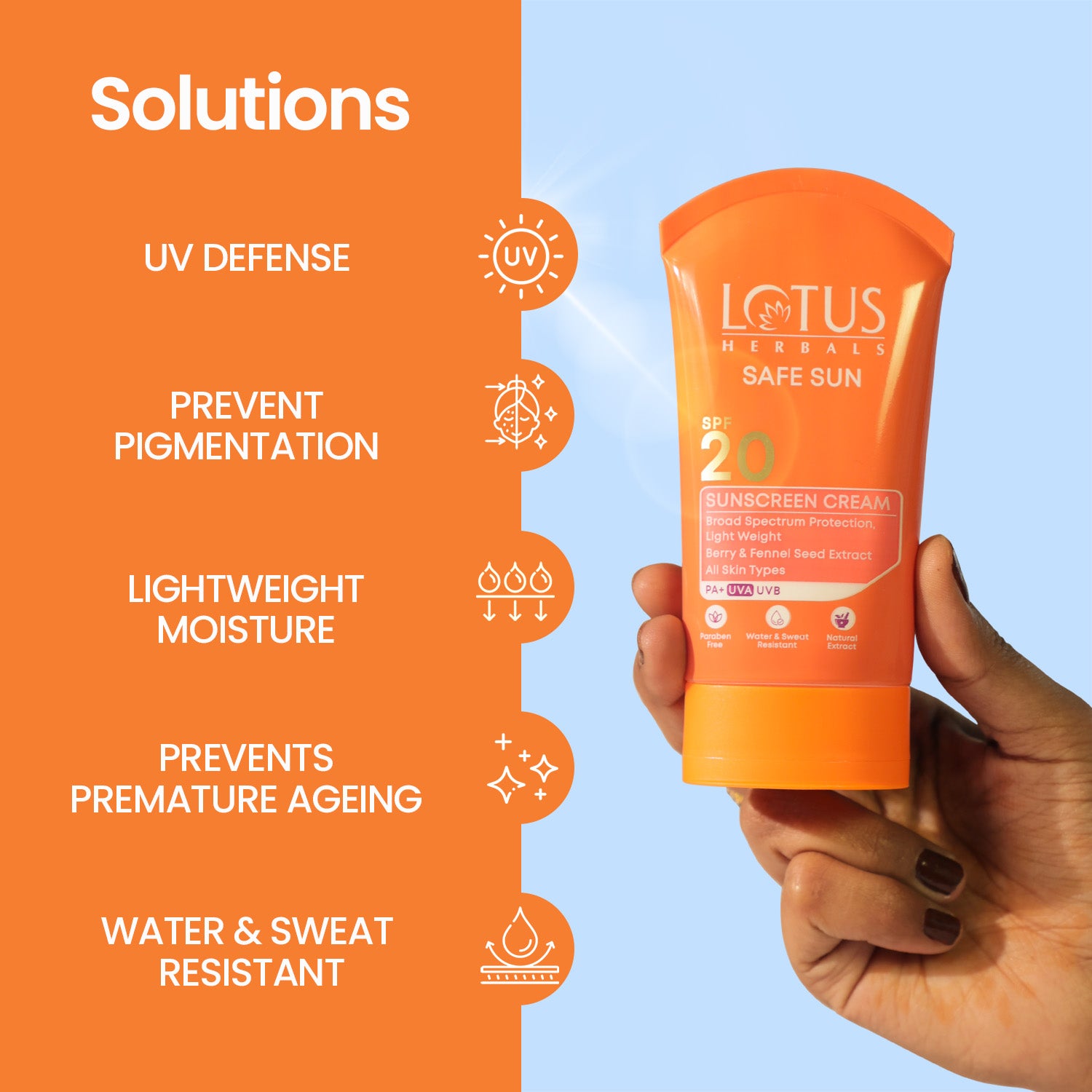 Safe Sunscreen Cream PA+ SPF 20