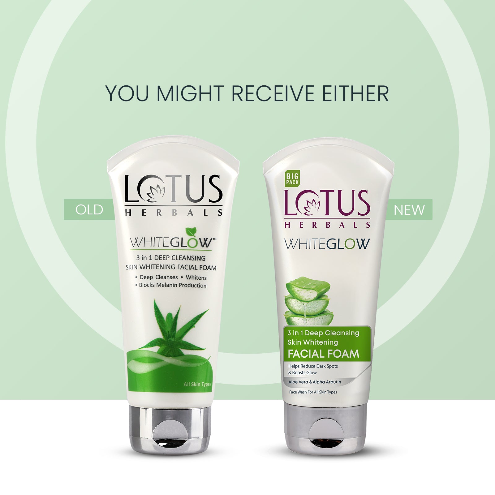 WhiteGlow 3 In 1 Deep Cleansing Skin Brightening Facial Foam Big Pack