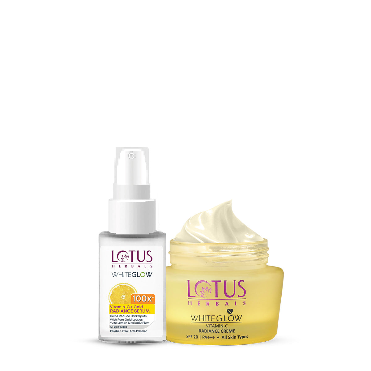 WhiteGlow Vitamin-C Gel Creme & Serum Combo