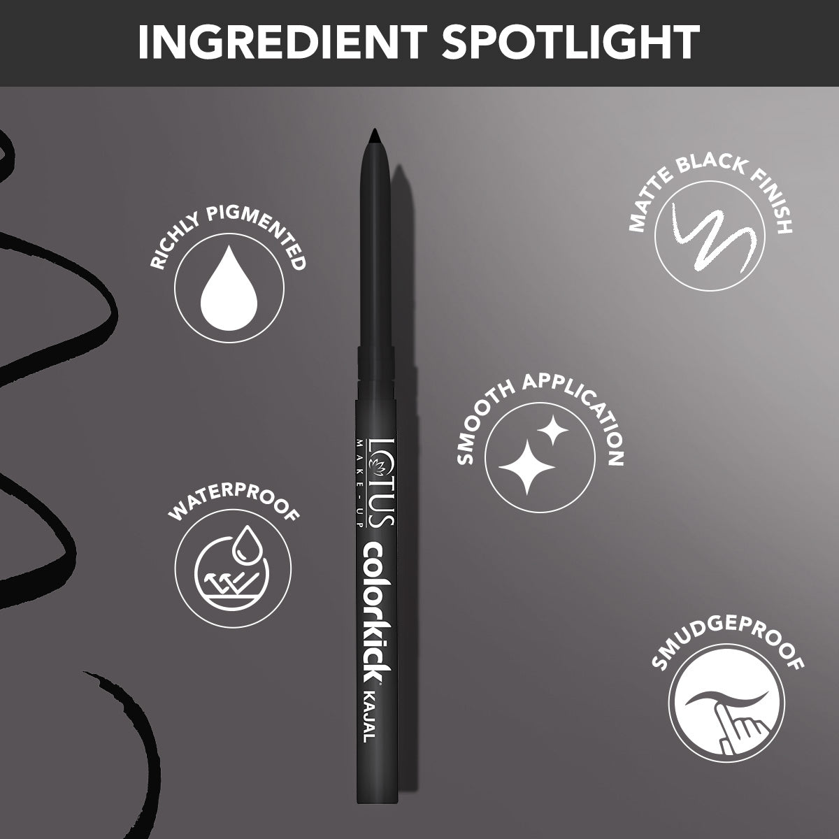 Colorkick Kajal - Black (Pack of 2)