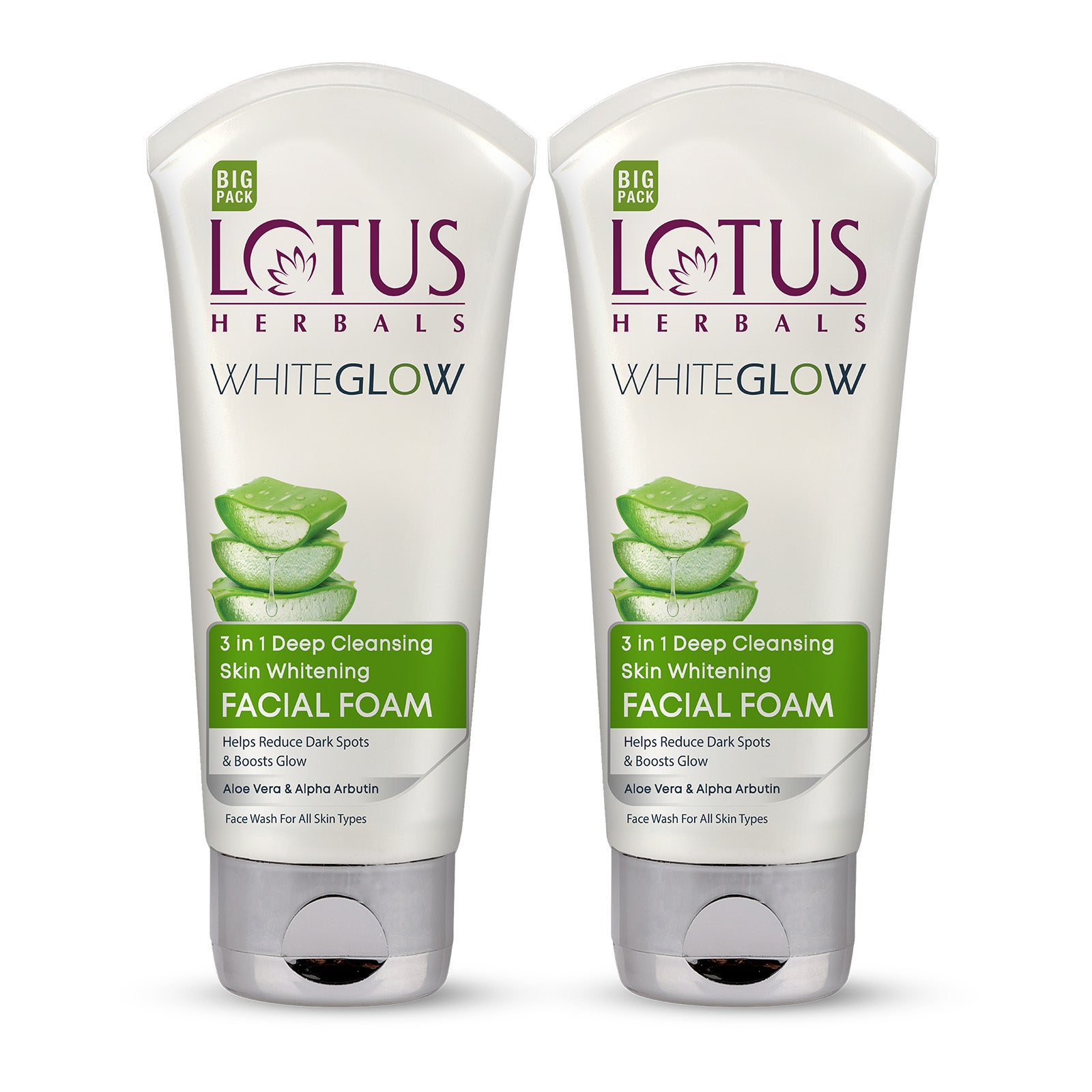 WhiteGlow 3 In 1 Deep Cleansing Skin Brightening Facial Foam Big Pack