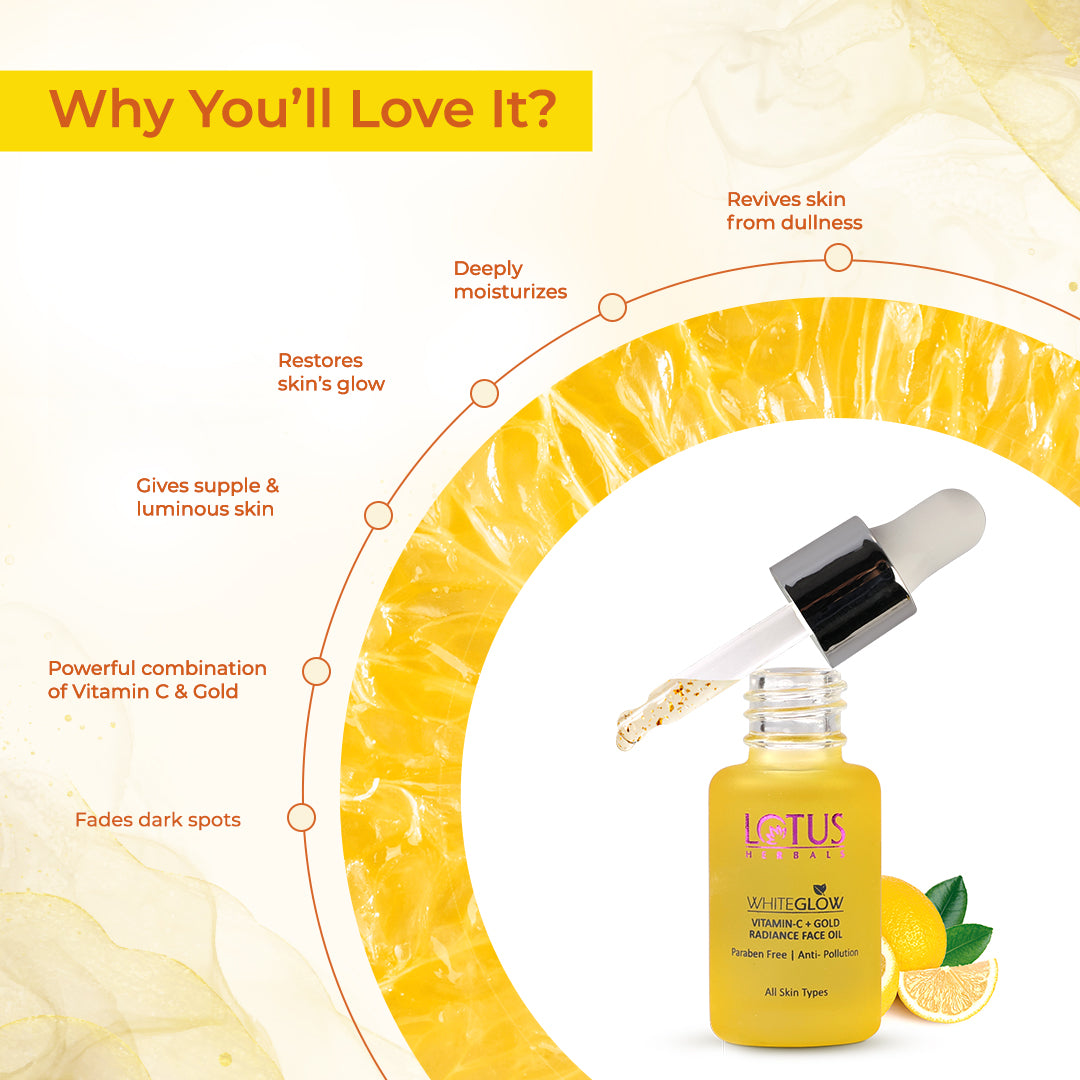 WhiteGlow Vitamin-C + Gold Radiance Face Oil
