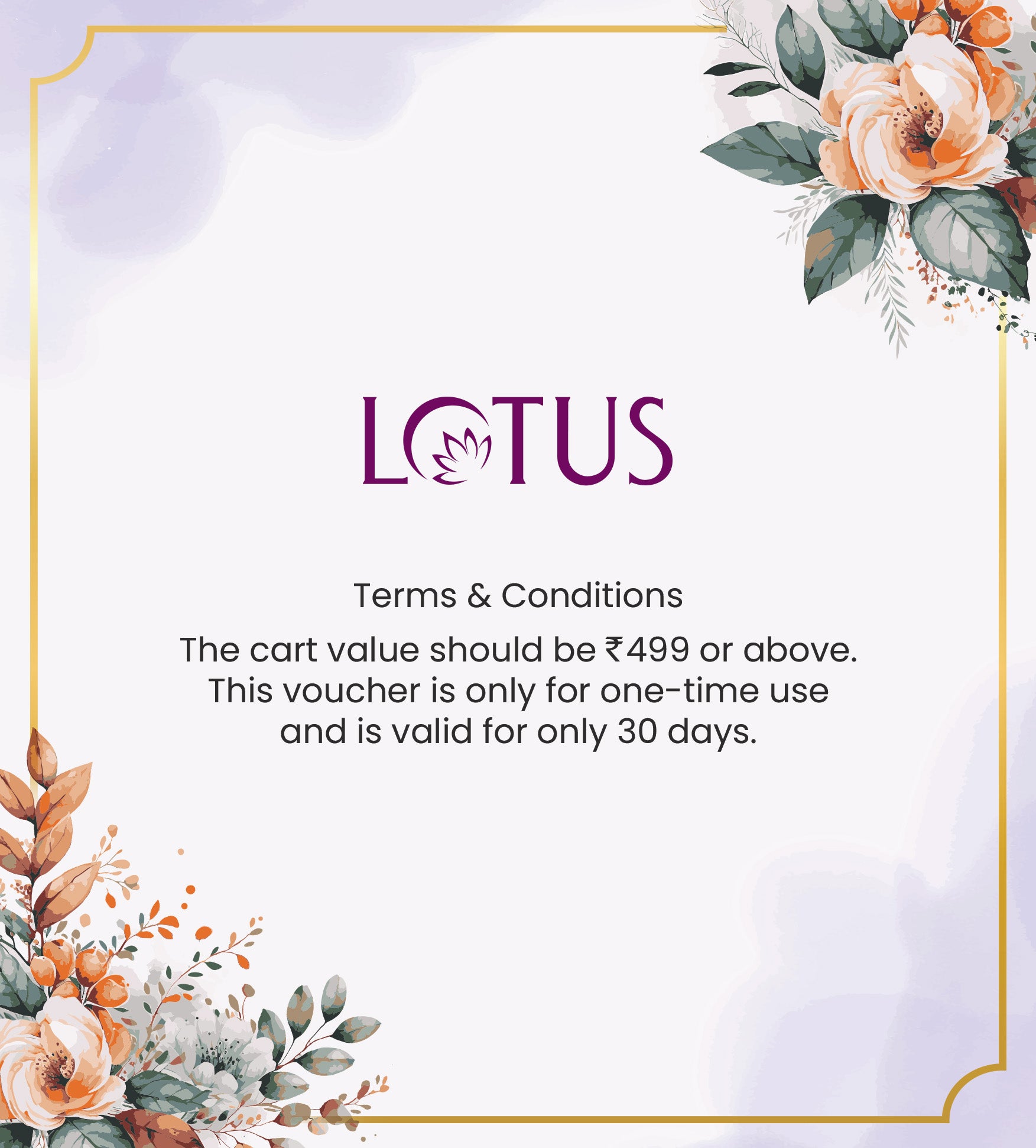 Lotus Herbals Thank You Card