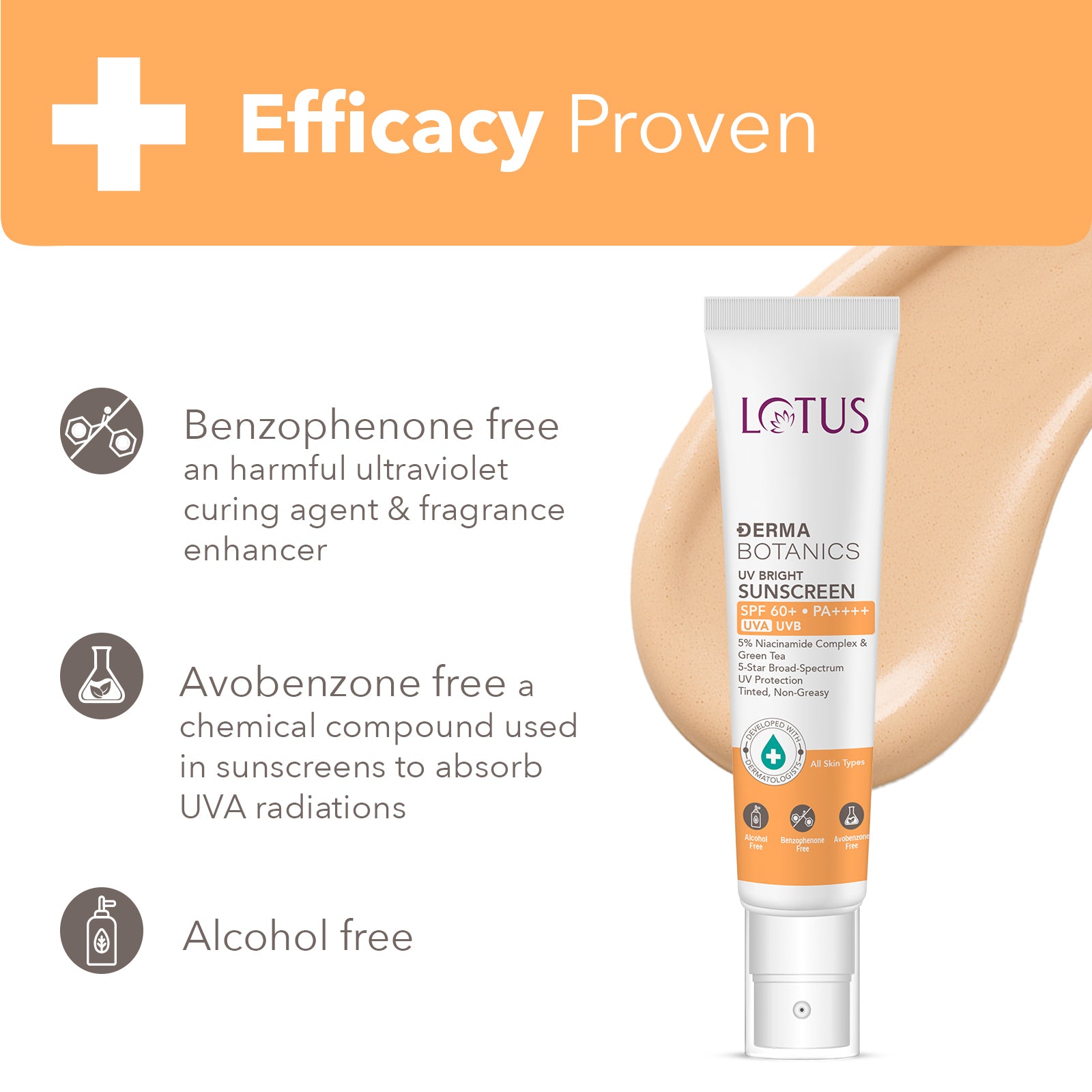 Derma Botanics UV bright sunscreen SPF 60+