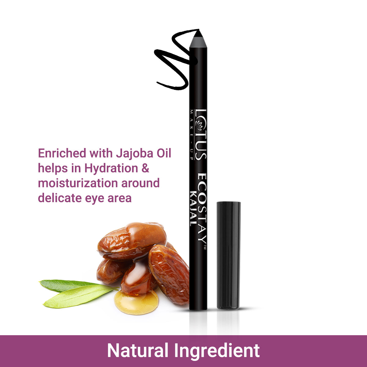 Lotus Make-Up Ecostay Kajal Pencil With Sharpener
