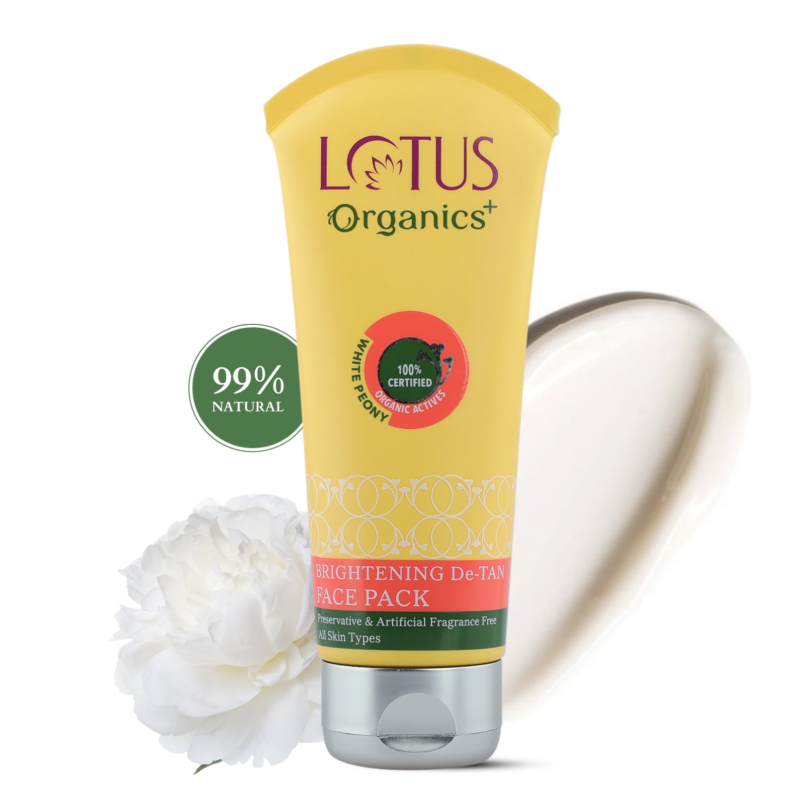 Lotus Organics+ Brightening De-Tan Face Pack