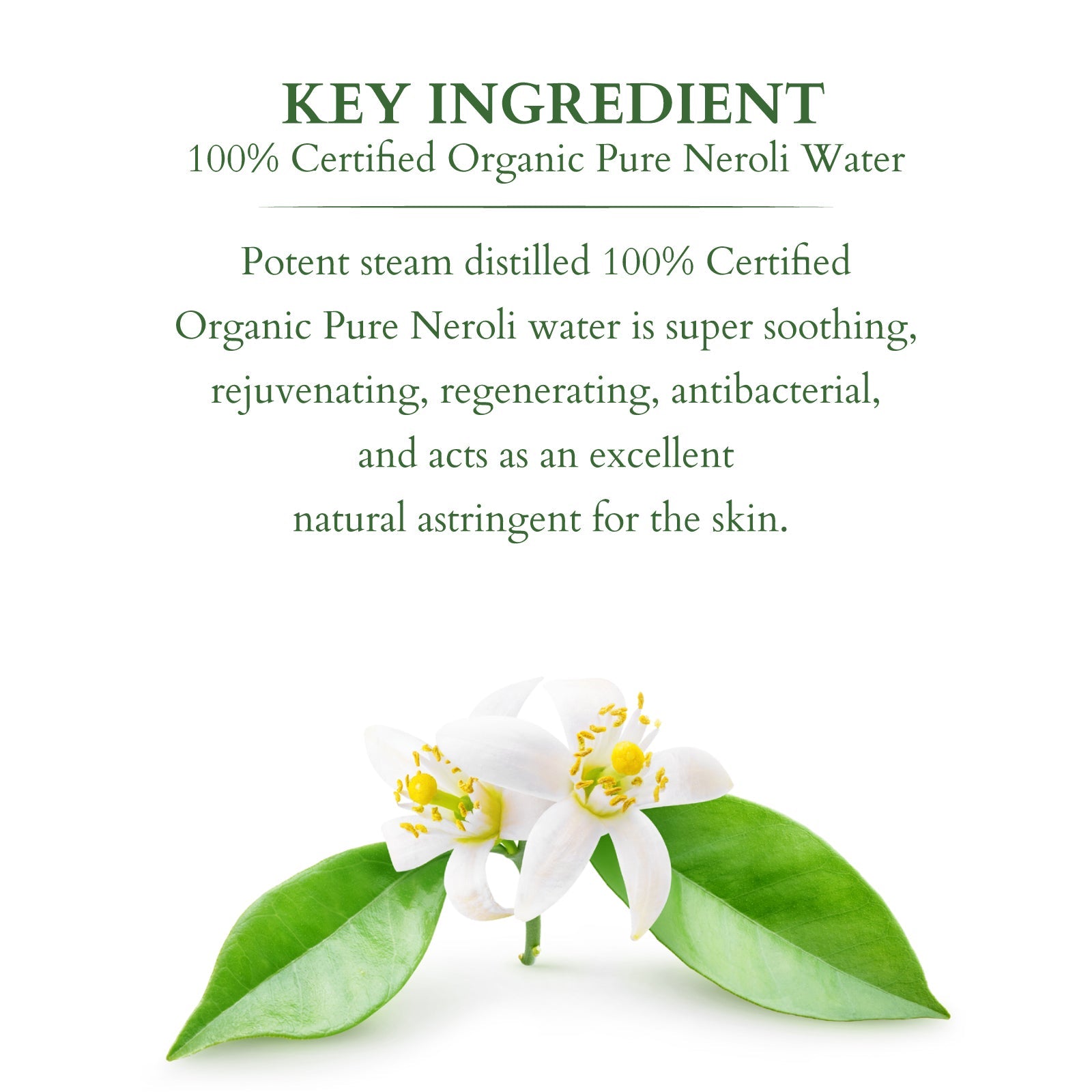 100% PURE NEROLI FLORAL WATER