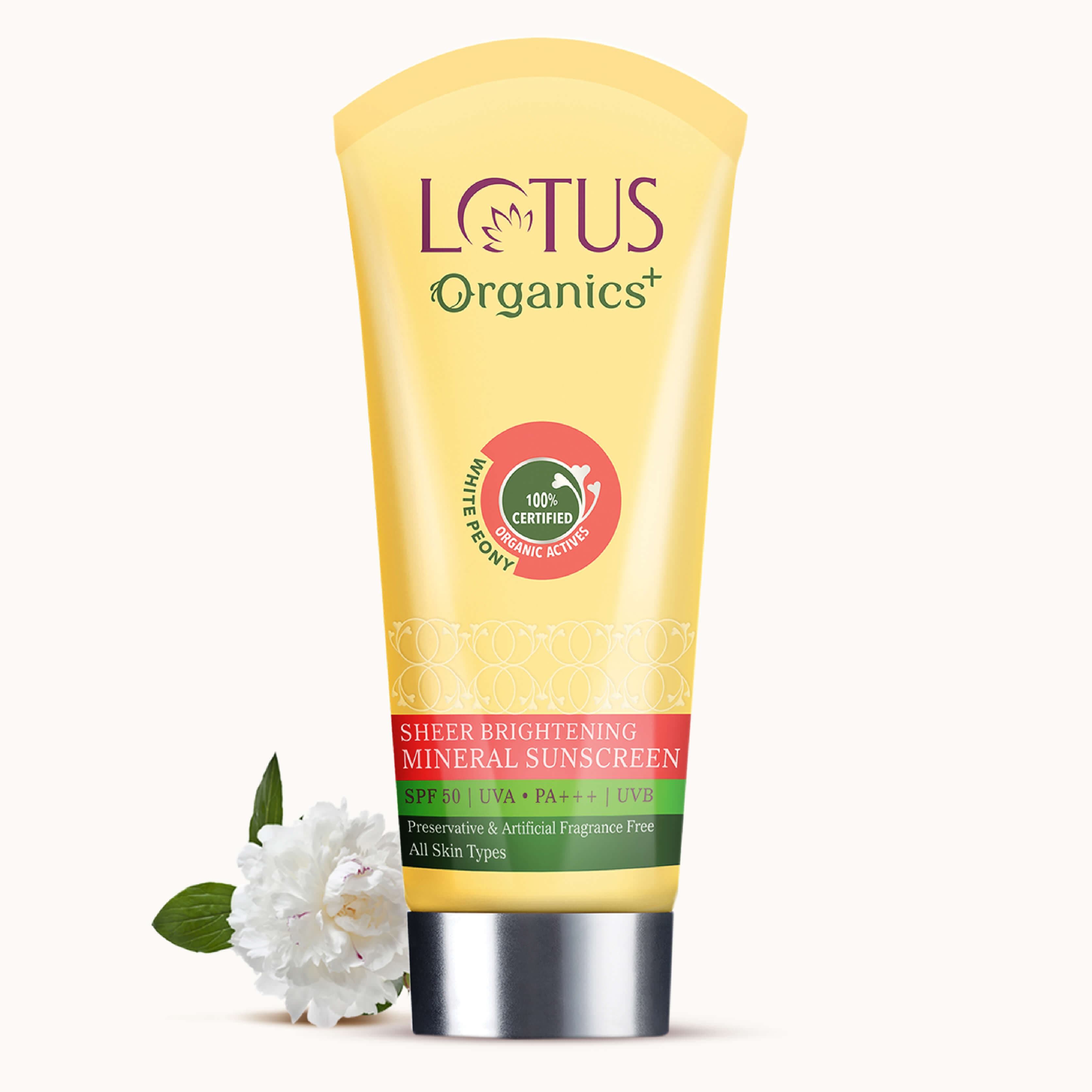 Sheer brightening mineral sunscreen