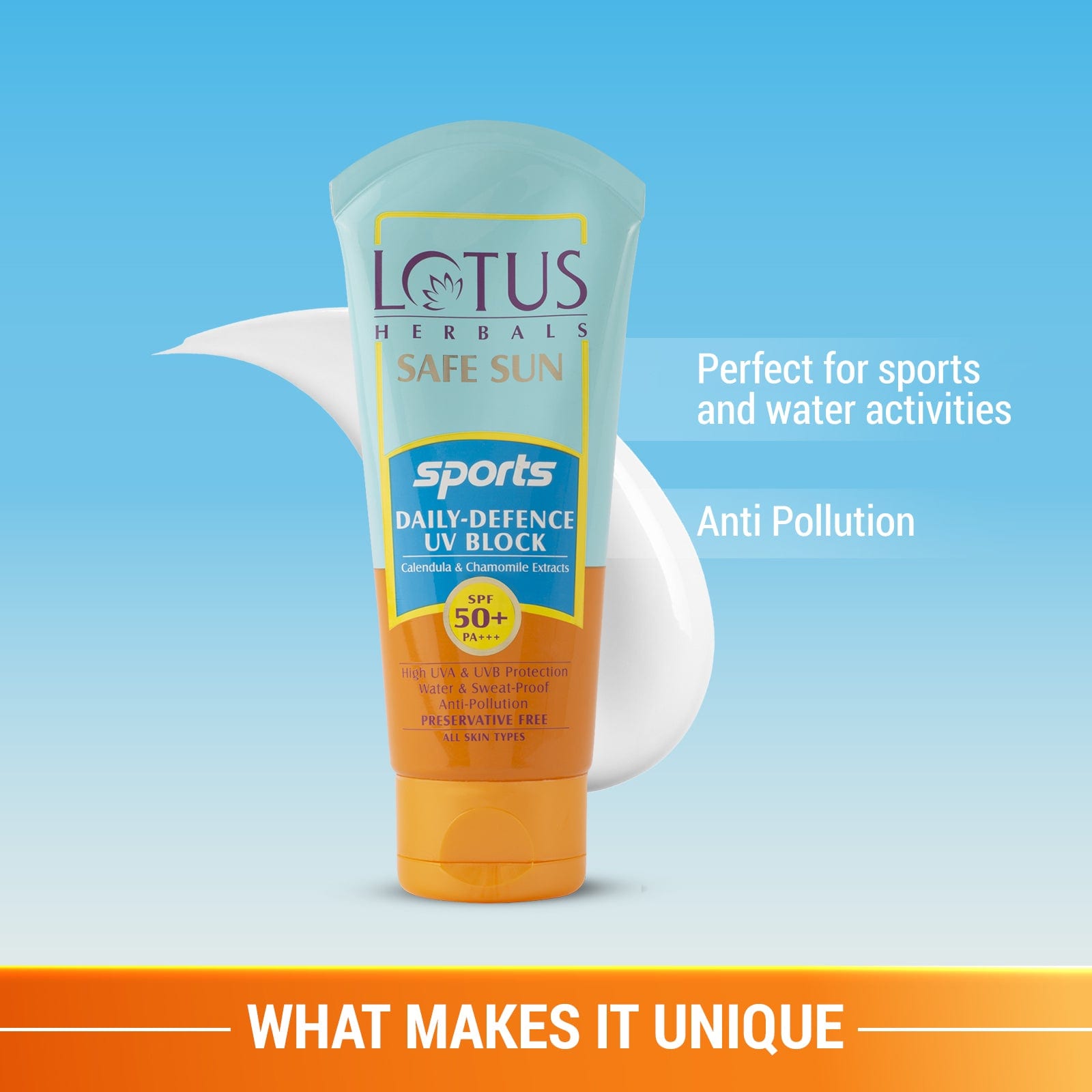 Safe Sun Sports Daily-Defence UV Block Sunscreen SPF 50+