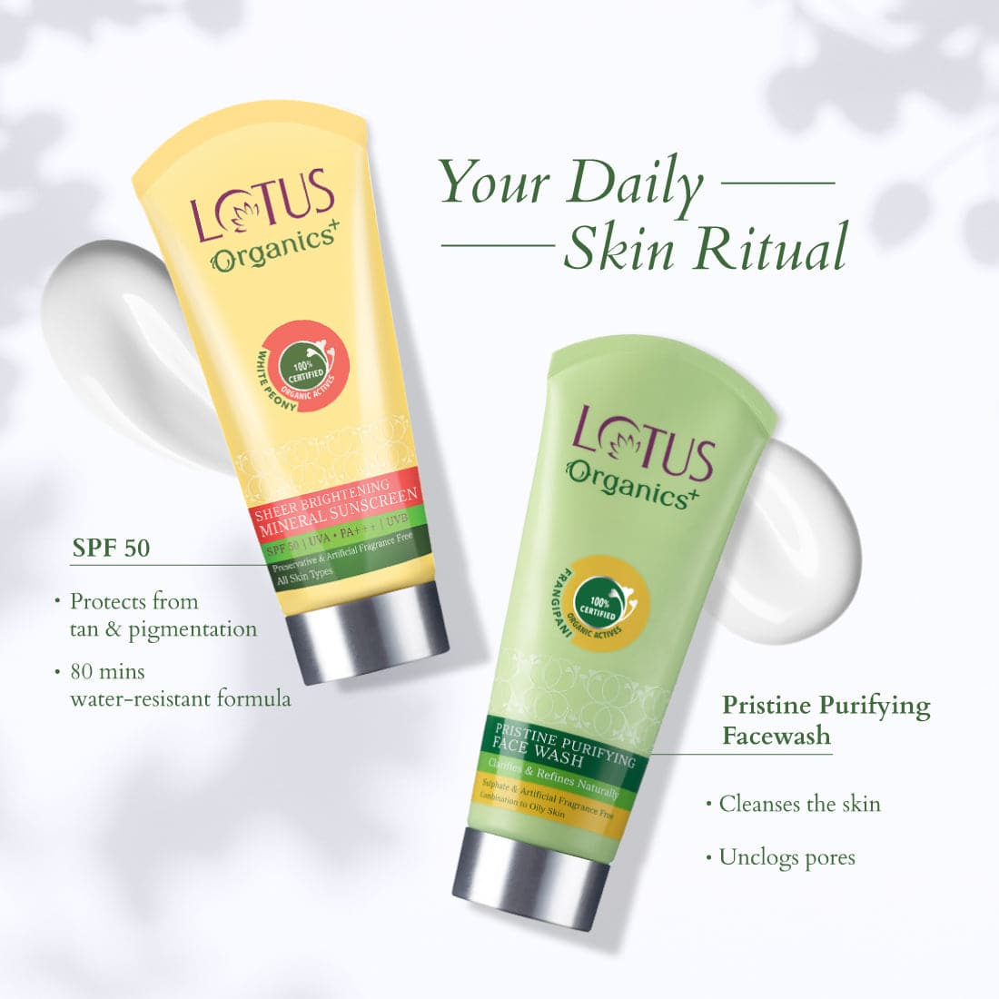 Sheer Brightening Mineral Sunscreen SPF 50 and free Facewash