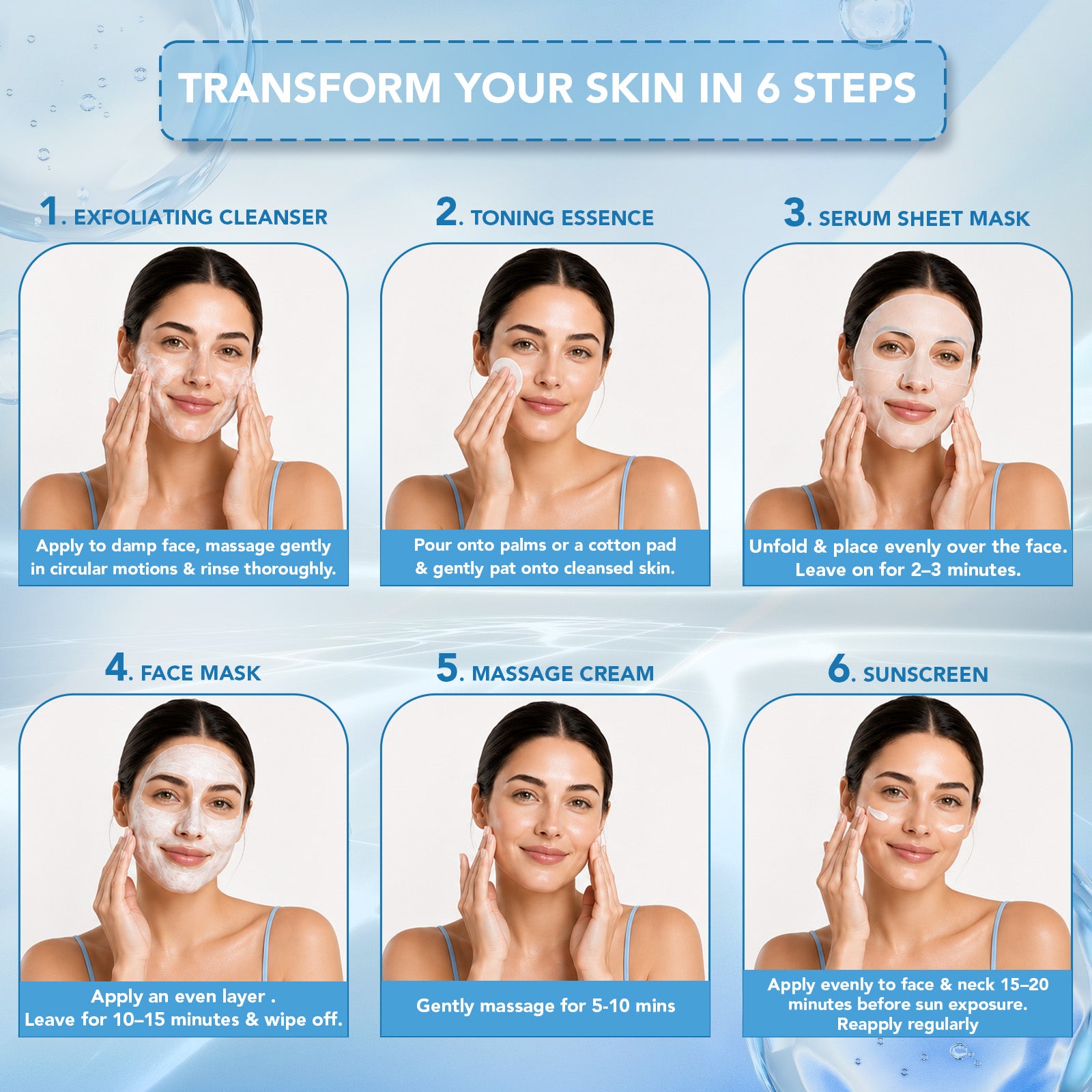 Lotus Herbals Hydra Bloom 6-Steps Skin Glow Facial Kit with Hyaluronic Acid