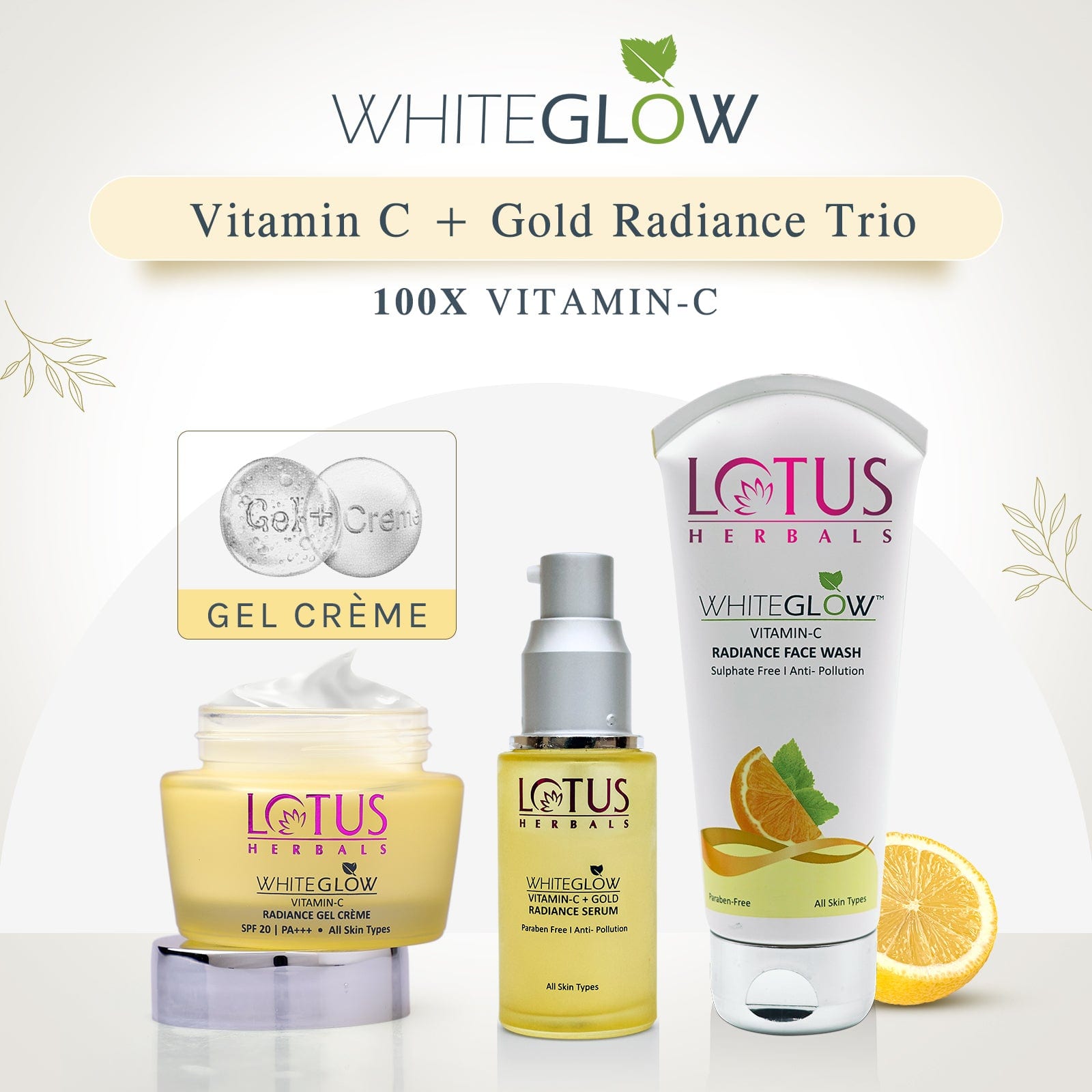 WhiteGlow Vitamin C + Gold Radiance Trio