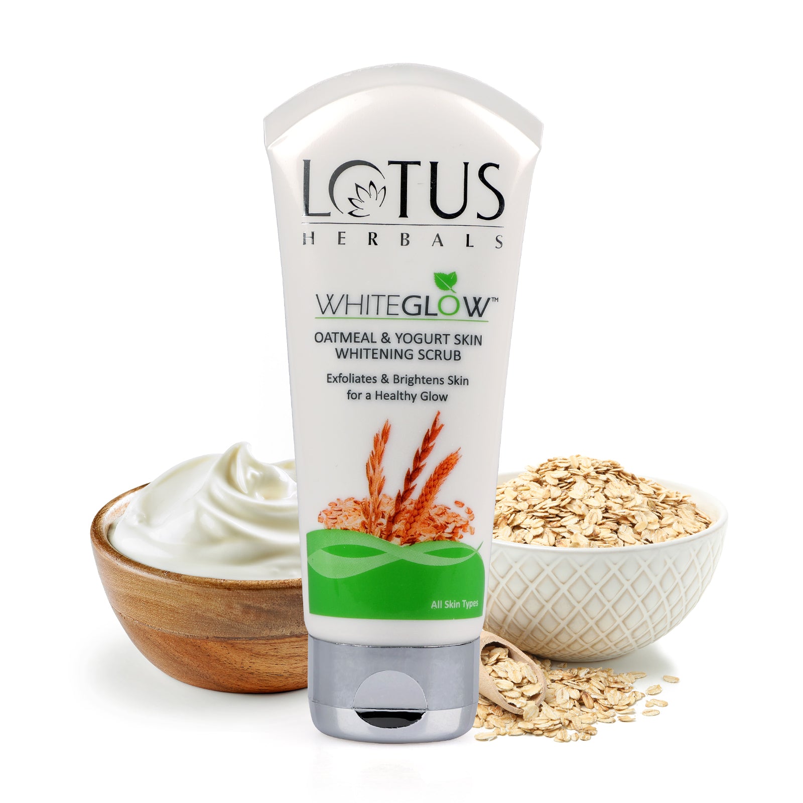 WhiteGlow Skin Brightening Oatmeal & Yogurt Scrub