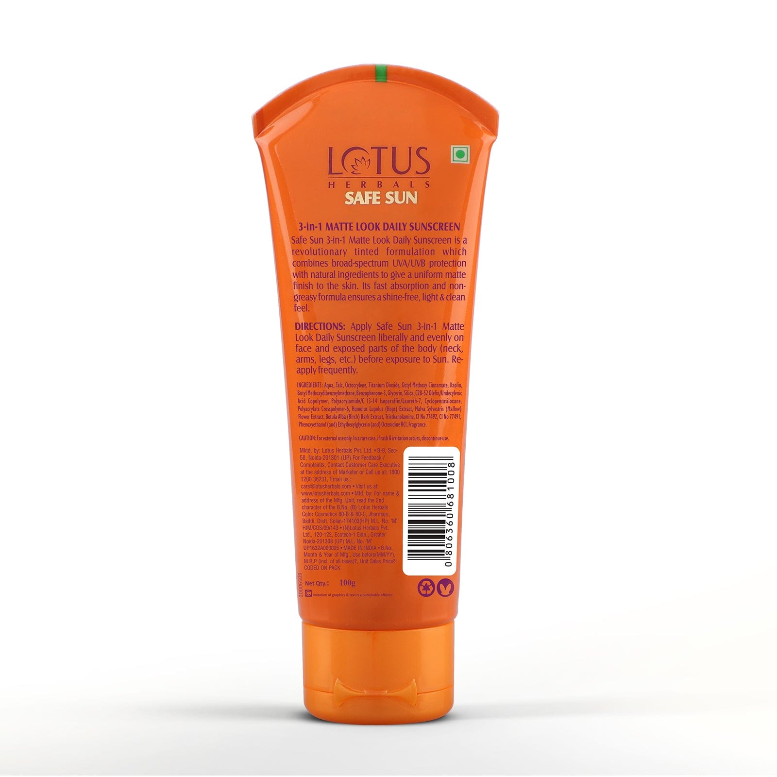 Safe Sun 3 In 1 Matte-Look Daily Sunscreen SPF 40 PA+++