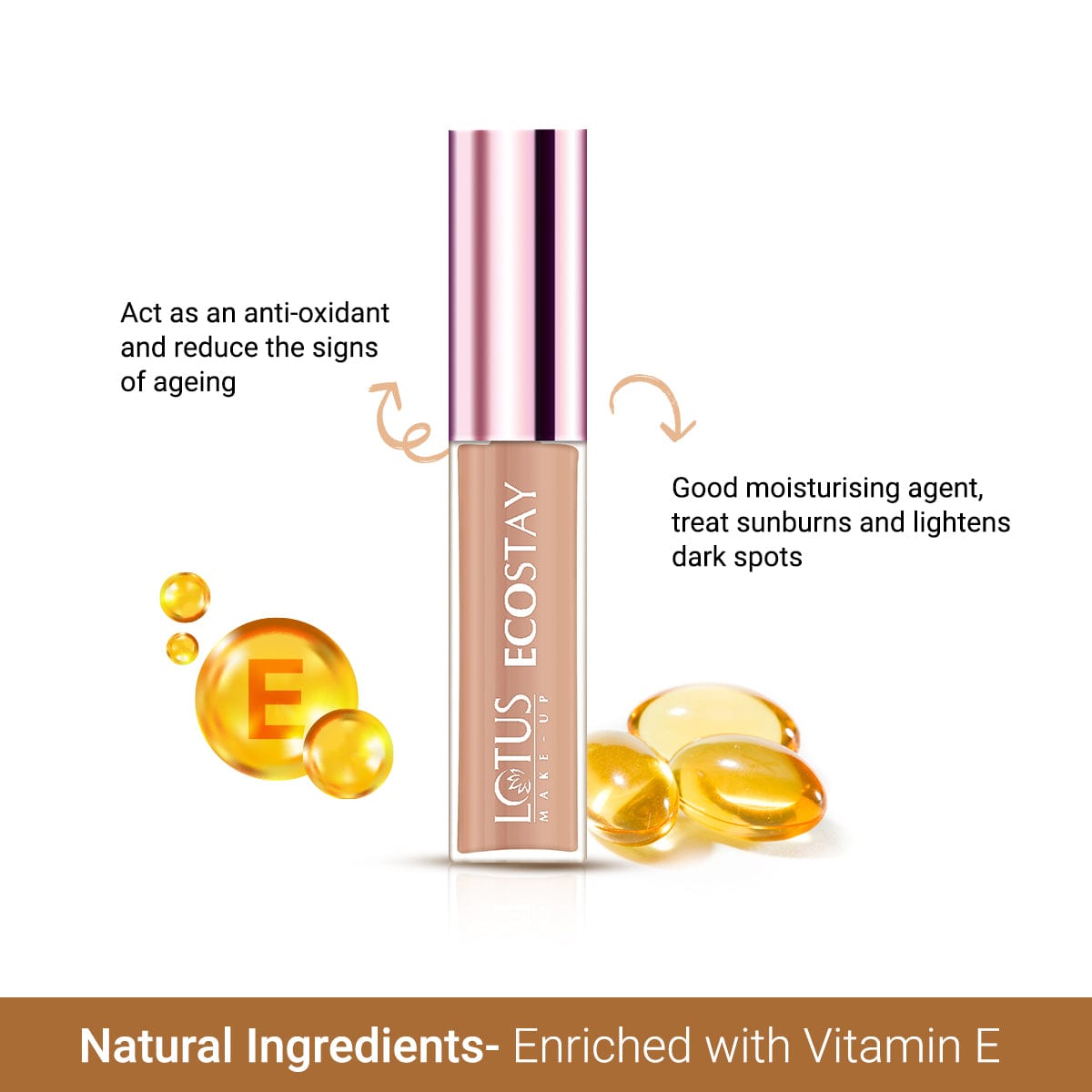 Lightweigth Formula - Lotus Herbals Ecostay Insta Hide crème concealer - Nude Beige