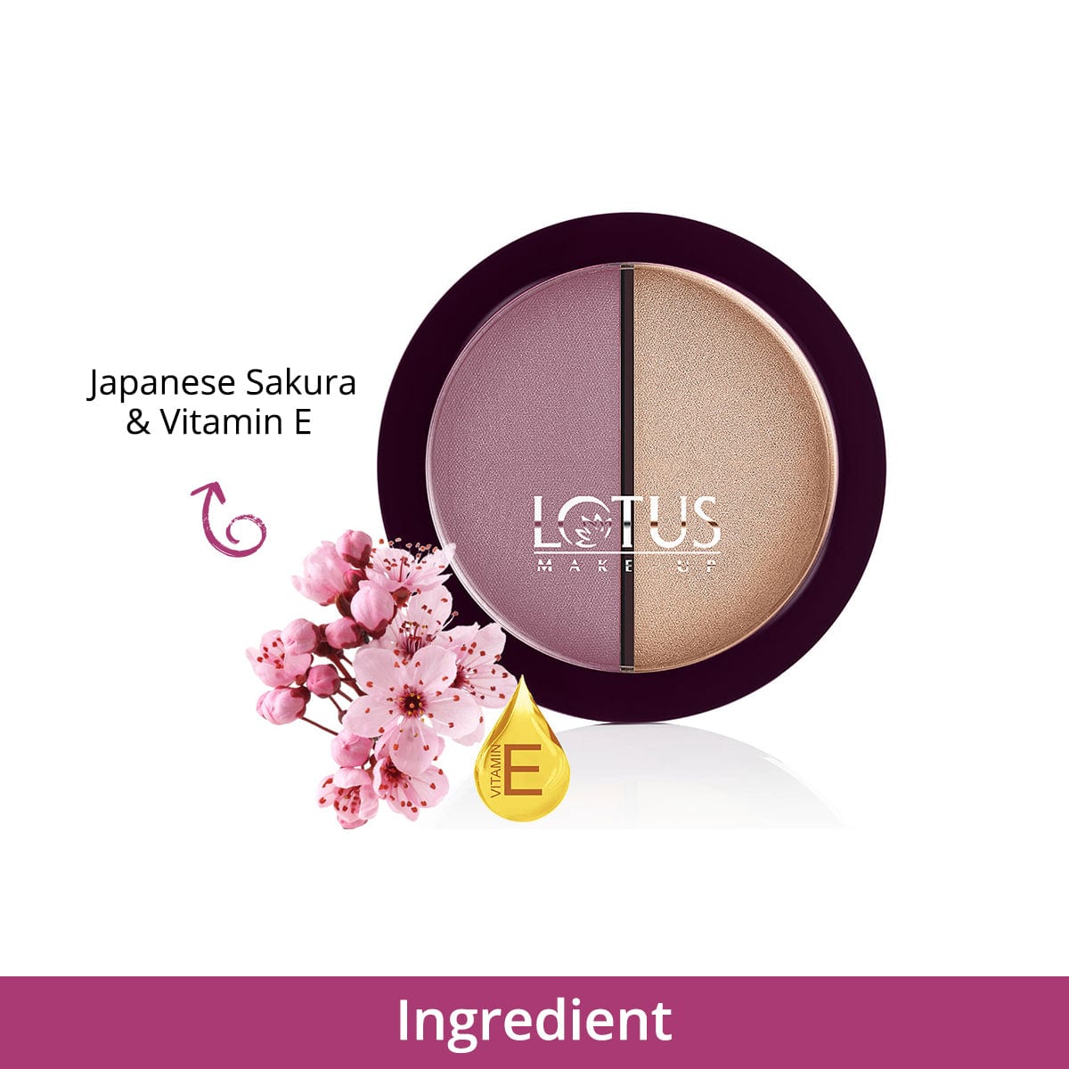 Lotus Makeup - Proedit Silk Touch Blush Highlighter Duo - Adorable Soul