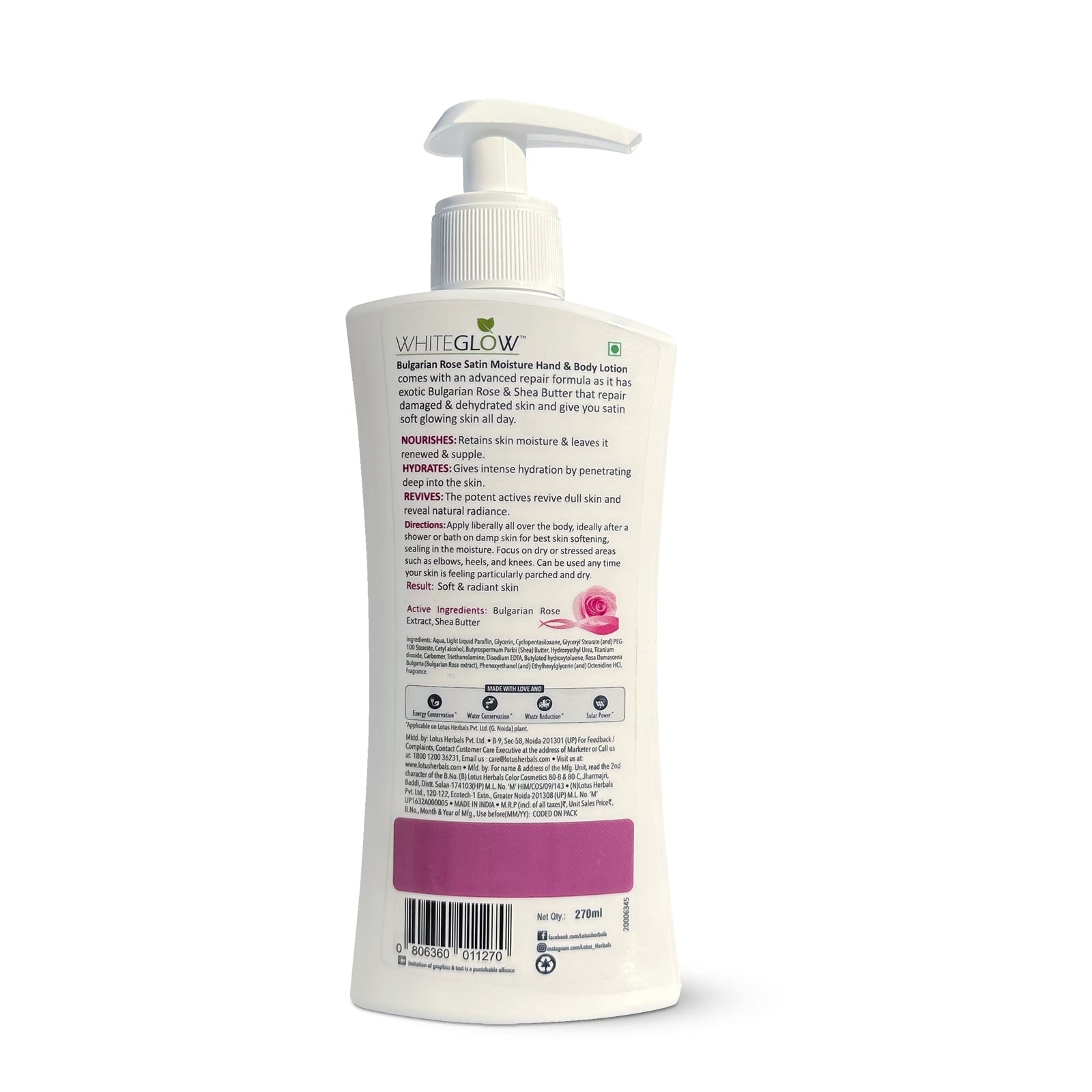 WhiteGlow Satin Moisture Hand & Body Lotion