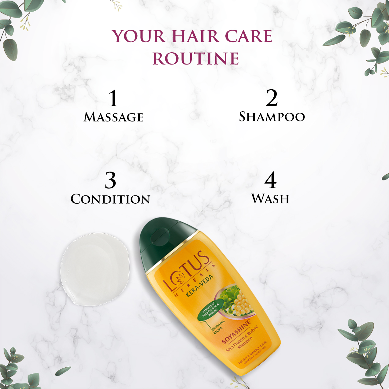 How To Use - Lotus Herbals KERA-VEDA SoyaShine Shampoo & SoyaSmooth Conditioner