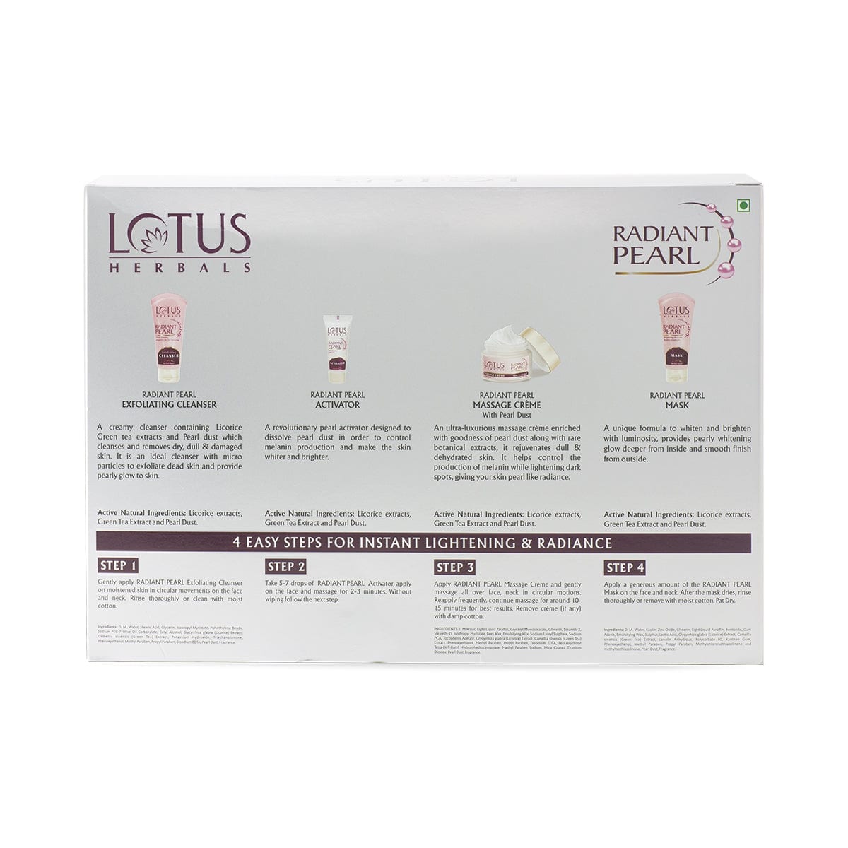 Radiant Pearl Cellular Lightening Salon Grade Facial Kit