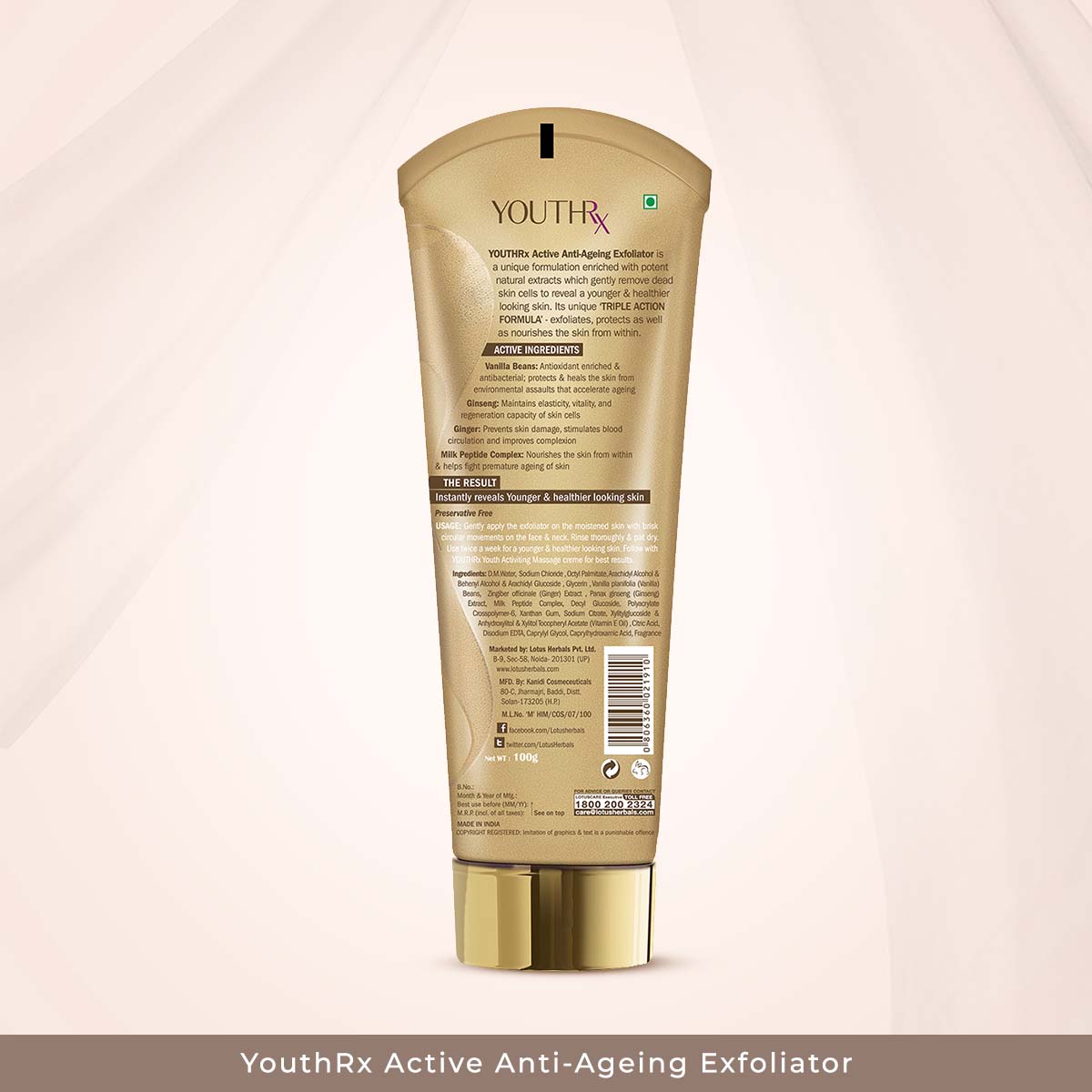 Firm Skin - Lotus Herbals YouthRx Active Anti Ageing Exfoliator